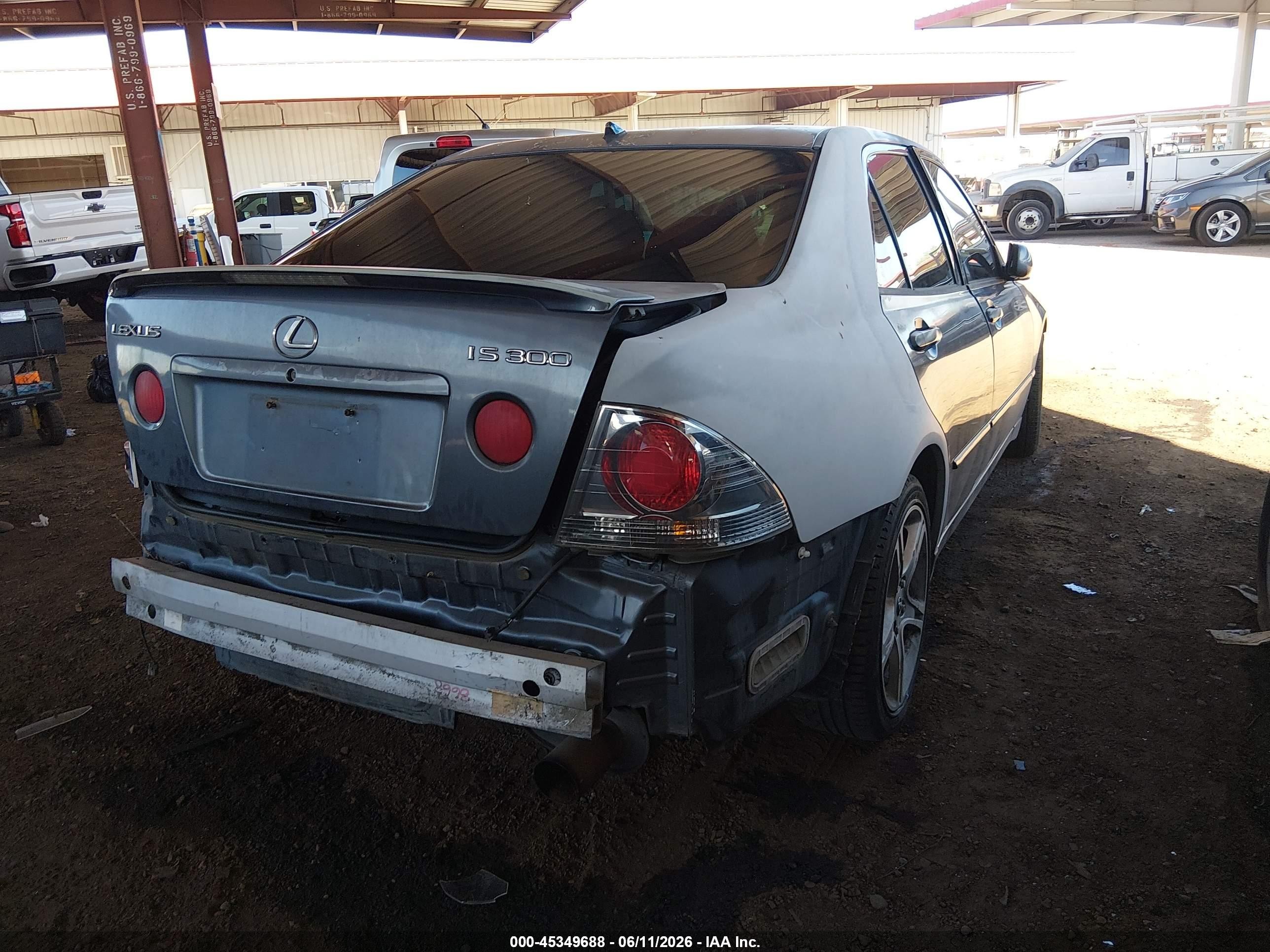 2004 Lexus Is 300   Серый vin: JTHBD192840088873