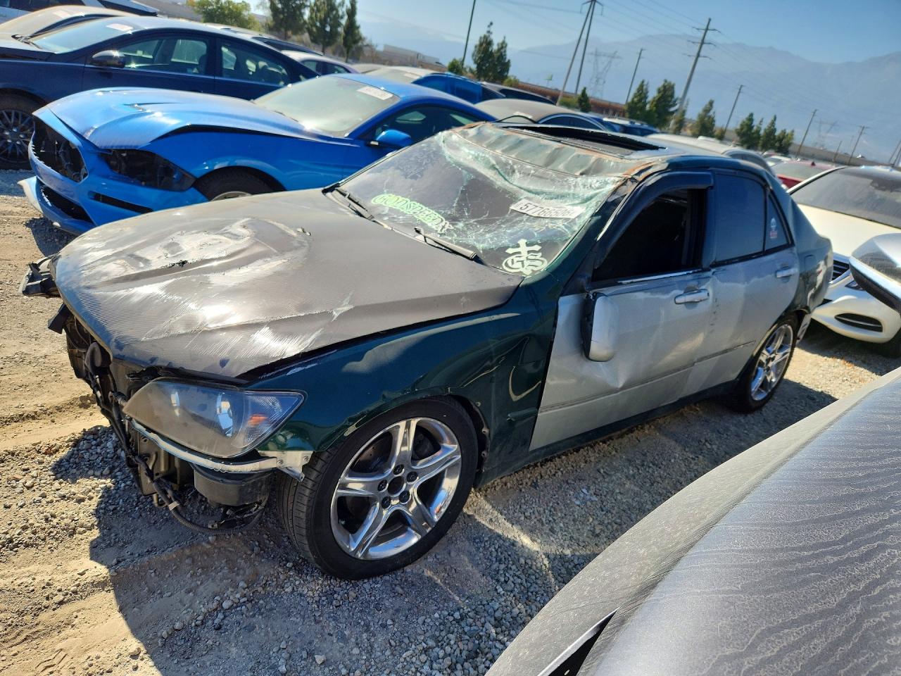 2004 Lexus Is 300 Green vin: JTHBD192840094124
