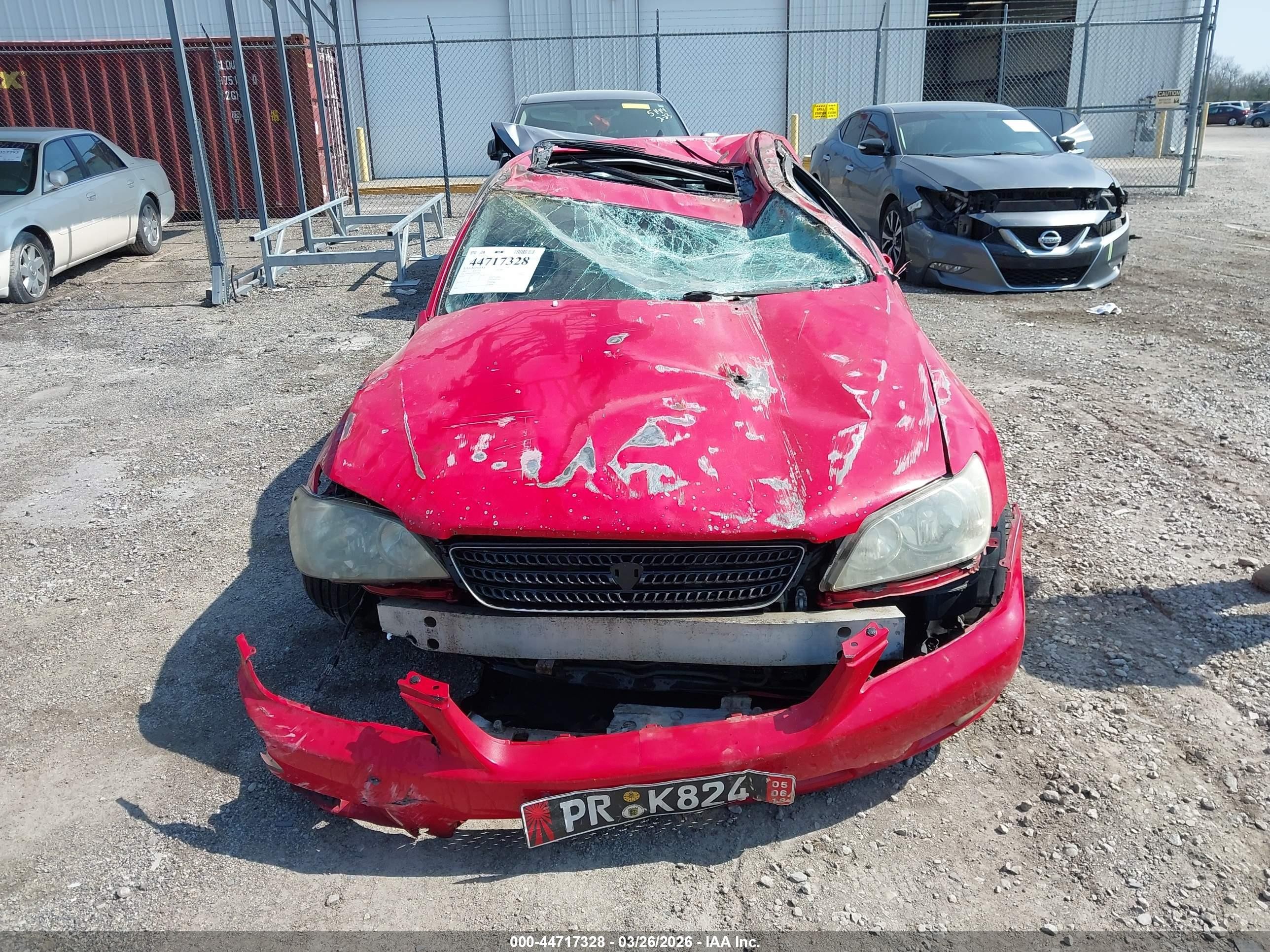 2003 Lexus Is 300   Красный vin: JTHBD192930076908