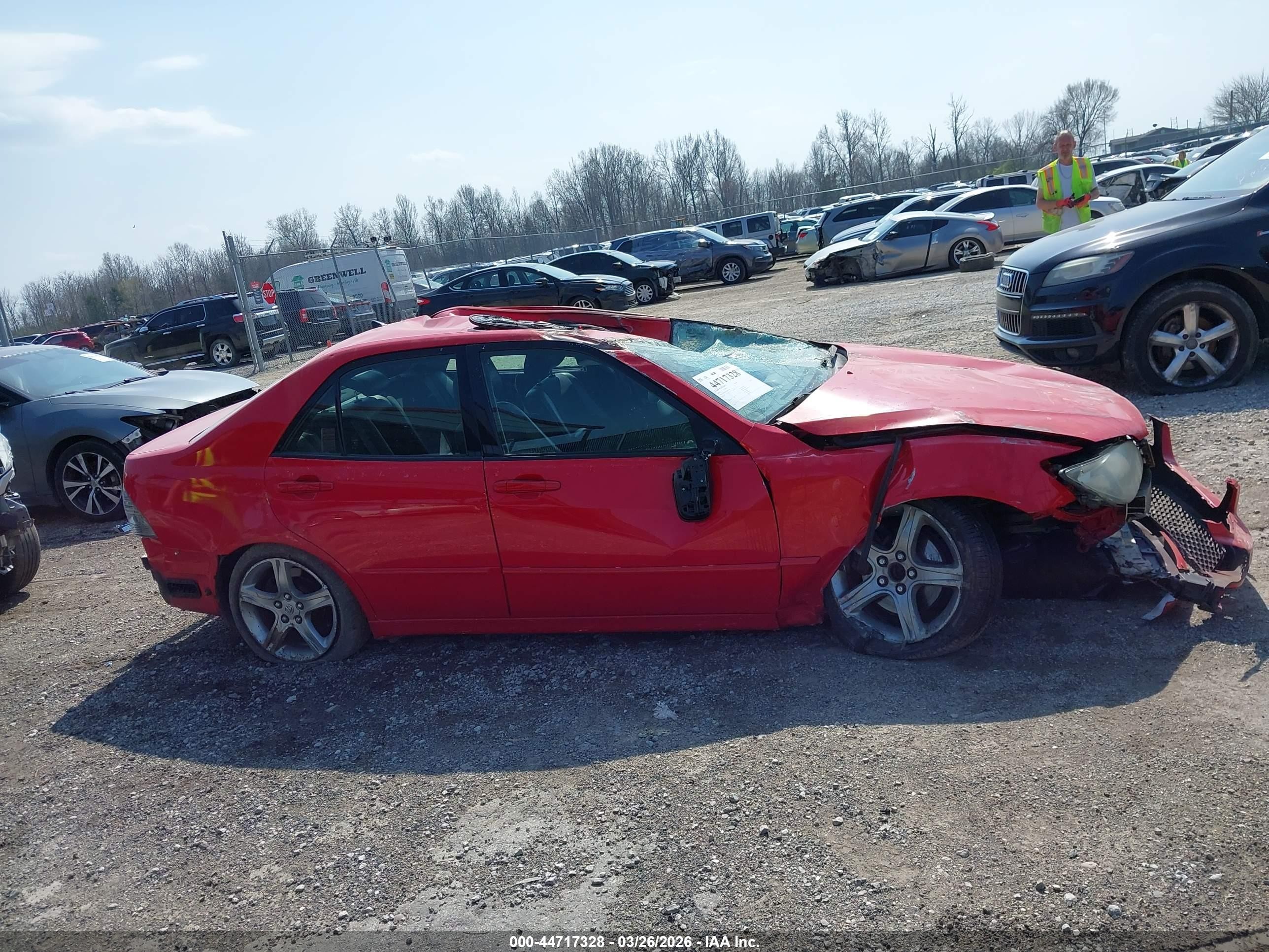 2003 Lexus Is 300   Красный vin: JTHBD192930076908