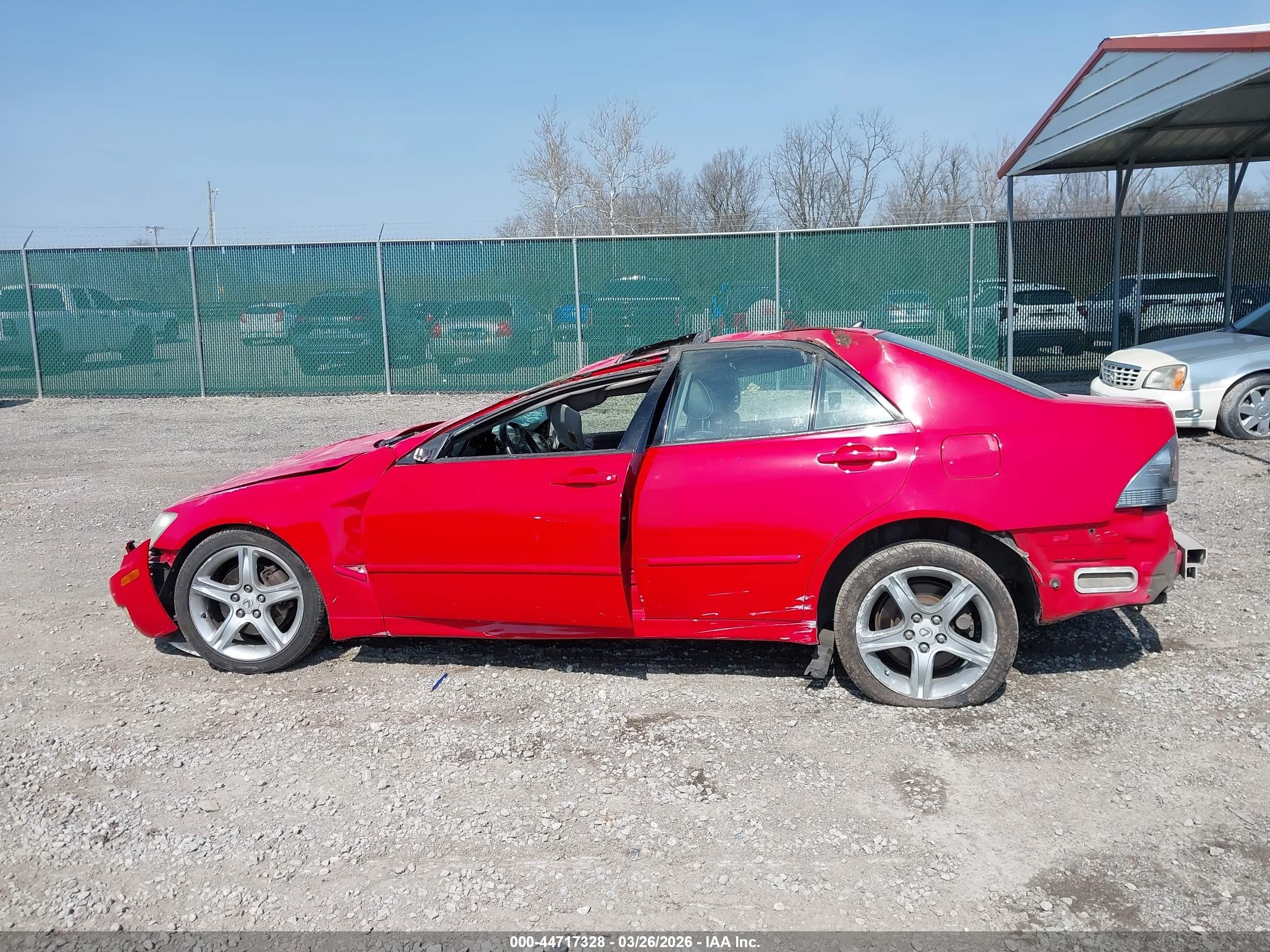 2003 Lexus Is 300   Красный vin: JTHBD192930076908