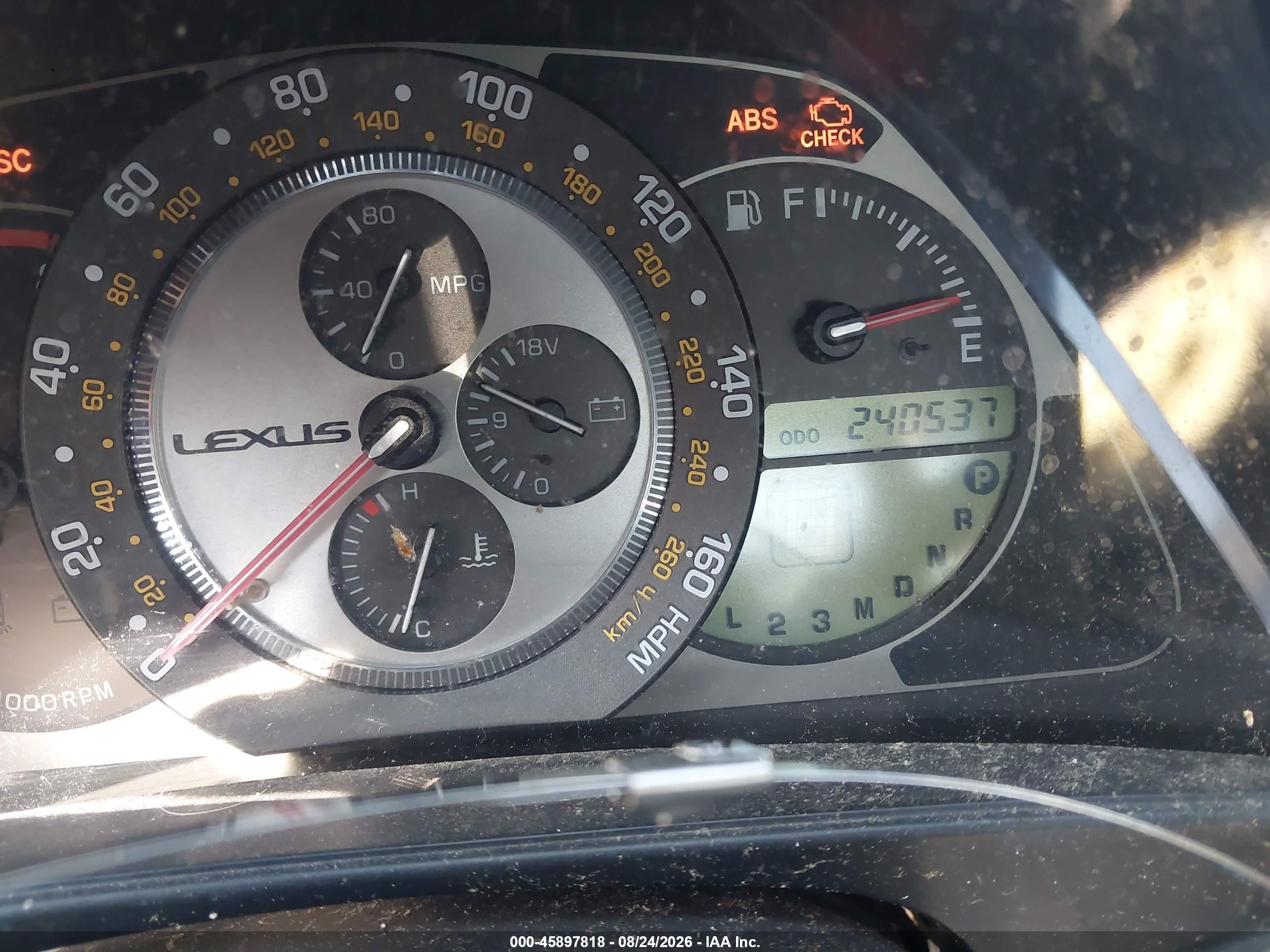2004 Lexus Is 300   Серый vin: JTHBD192940085903