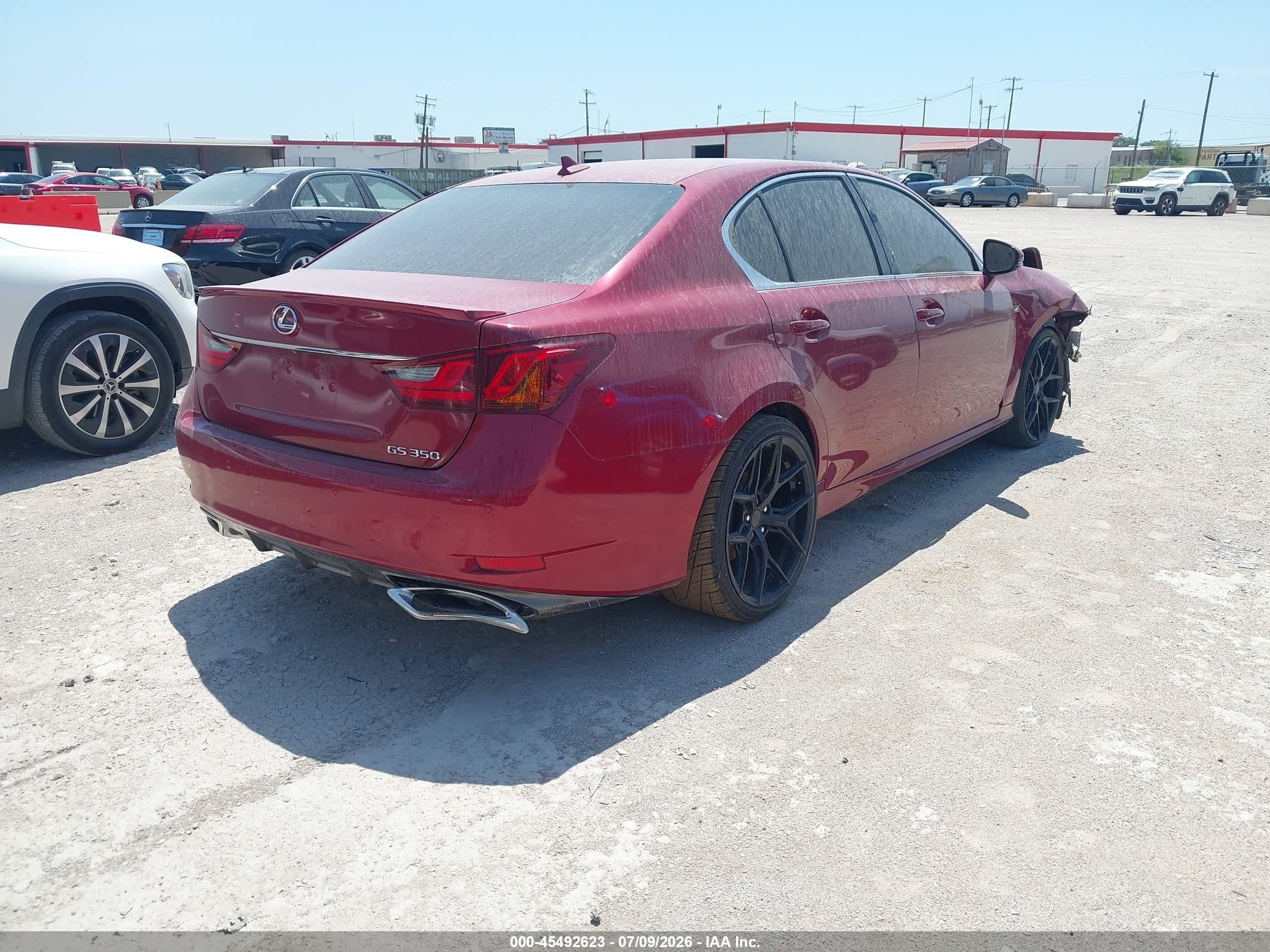2013 Lexus Gs 350   Red vin: JTHBE1BL0D5005634