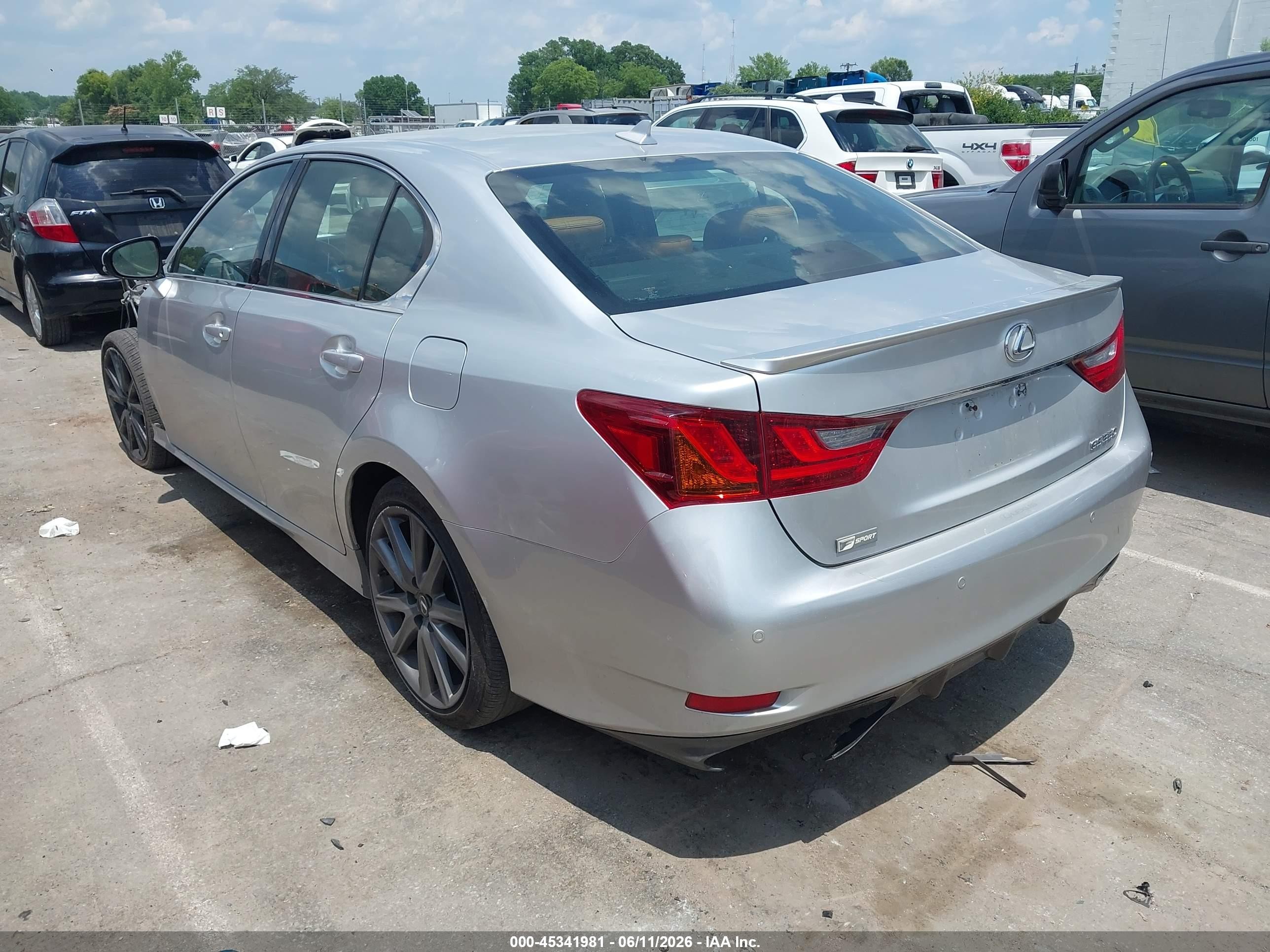 2013 Lexus Gs 350   Silver vin: JTHBE1BL0D5016133