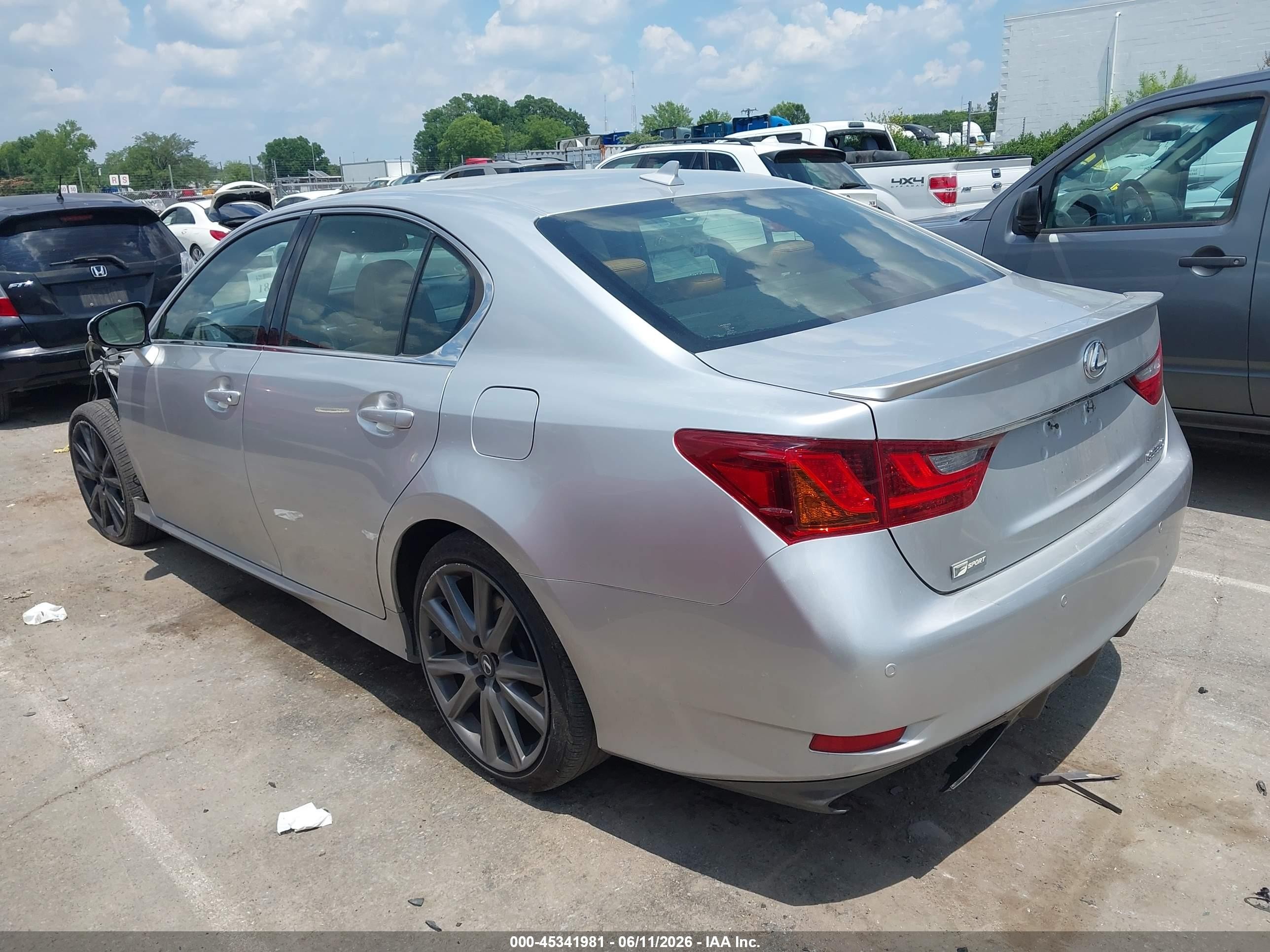 2013 Lexus Gs 350   Silver vin: JTHBE1BL0D5016133