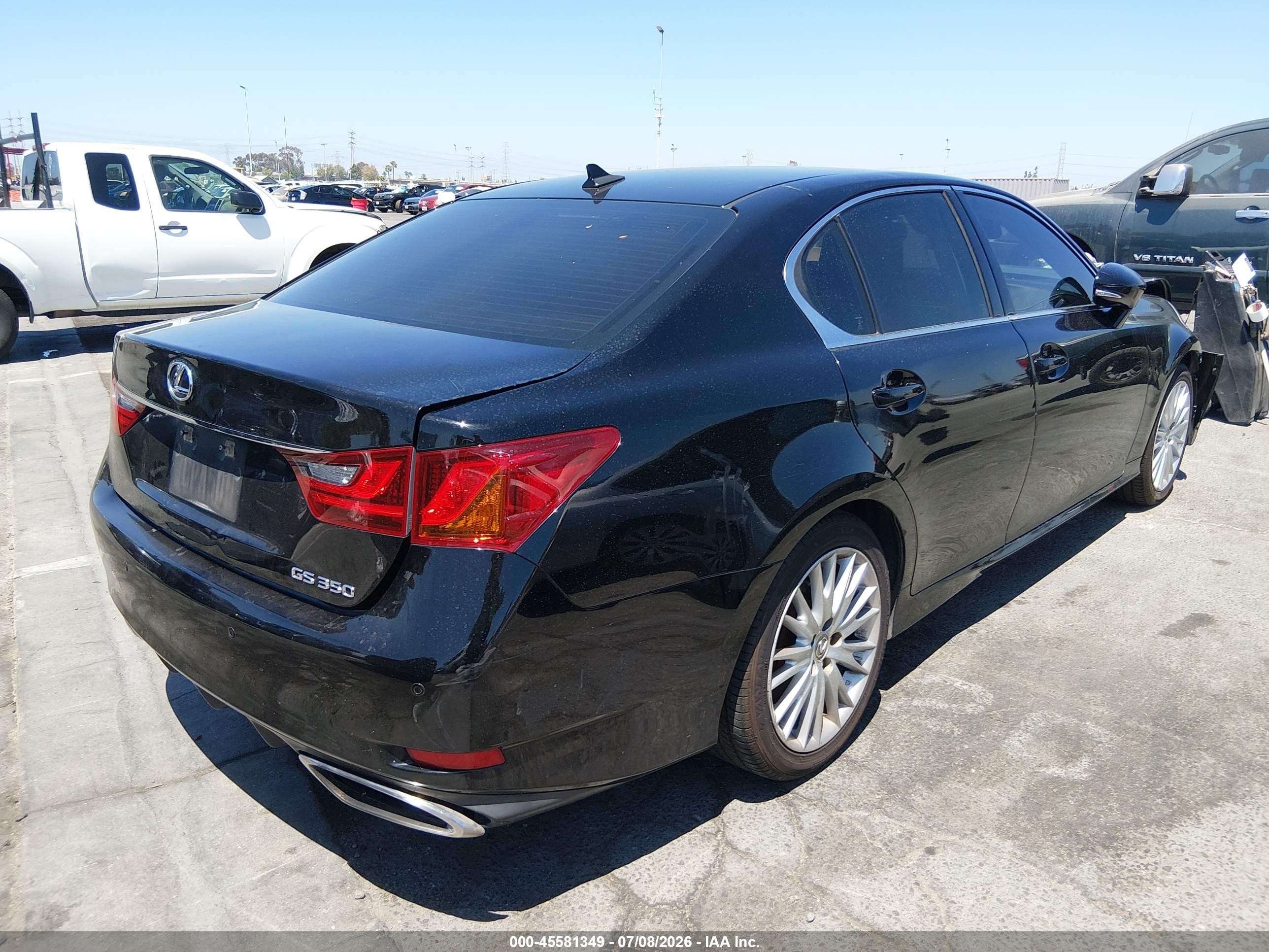 2013 Lexus Gs 350   Black vin: JTHBE1BL0D5027133