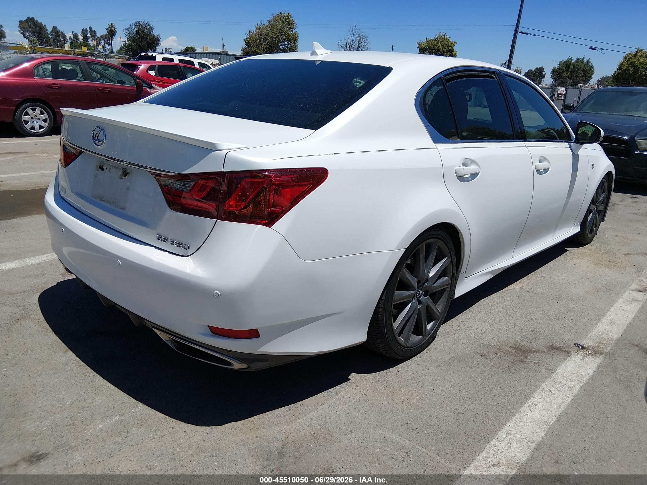 2013 Lexus Gs 350 White vin: JTHBE1BL1D5001608