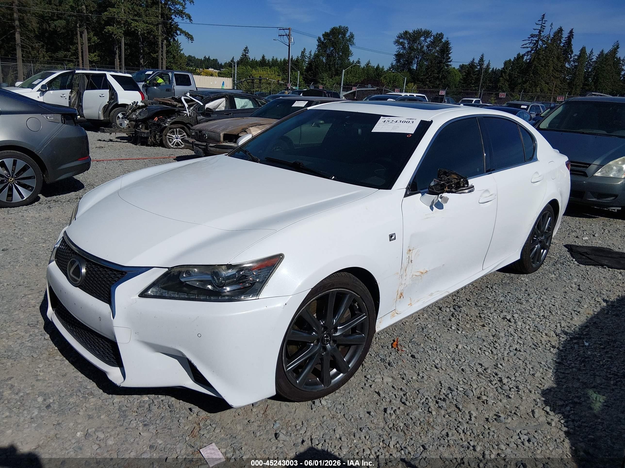 2014 Lexus Gs 350   White vin: JTHBE1BL2E5043741