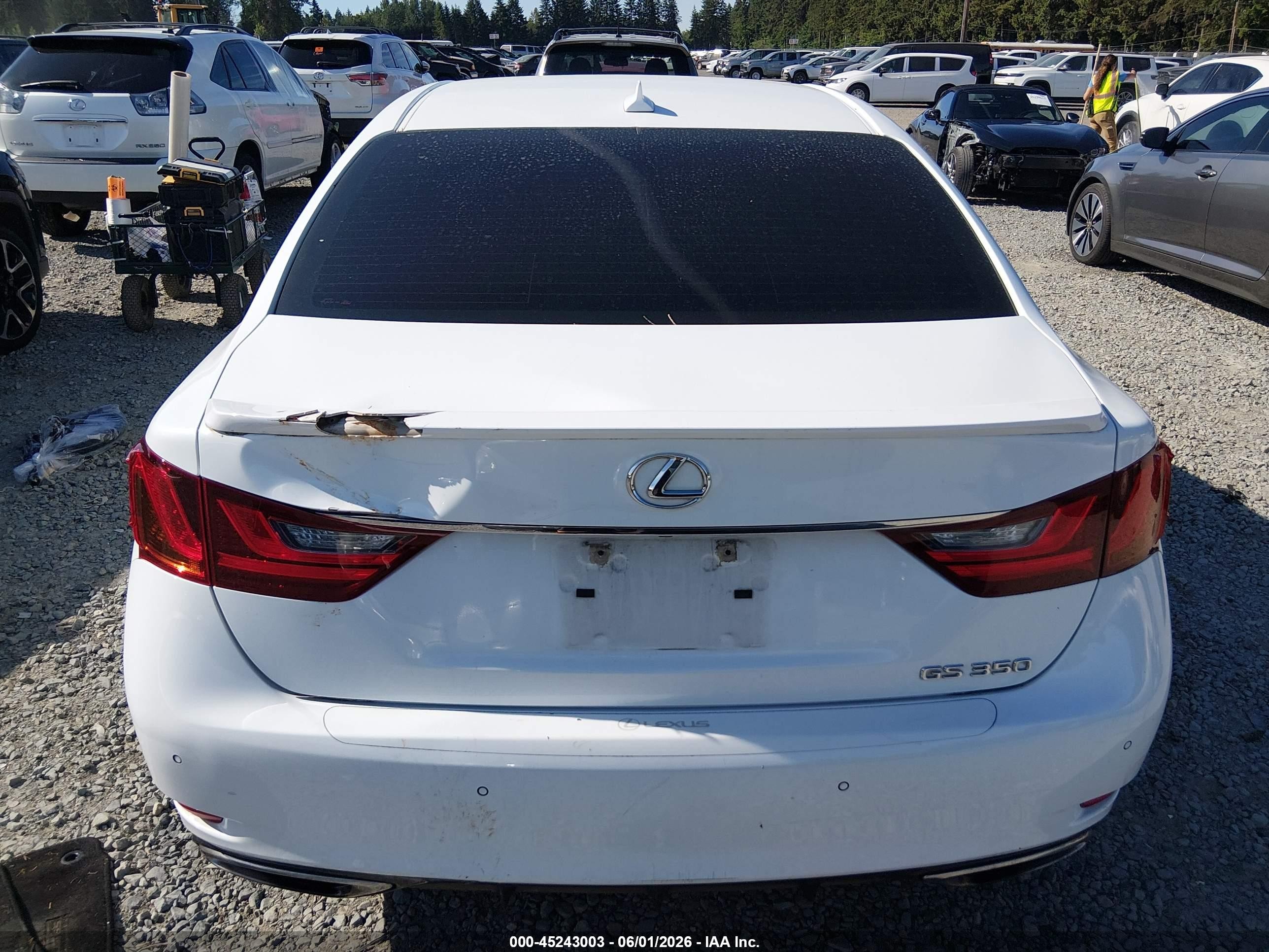 2014 Lexus Gs 350   White vin: JTHBE1BL2E5043741
