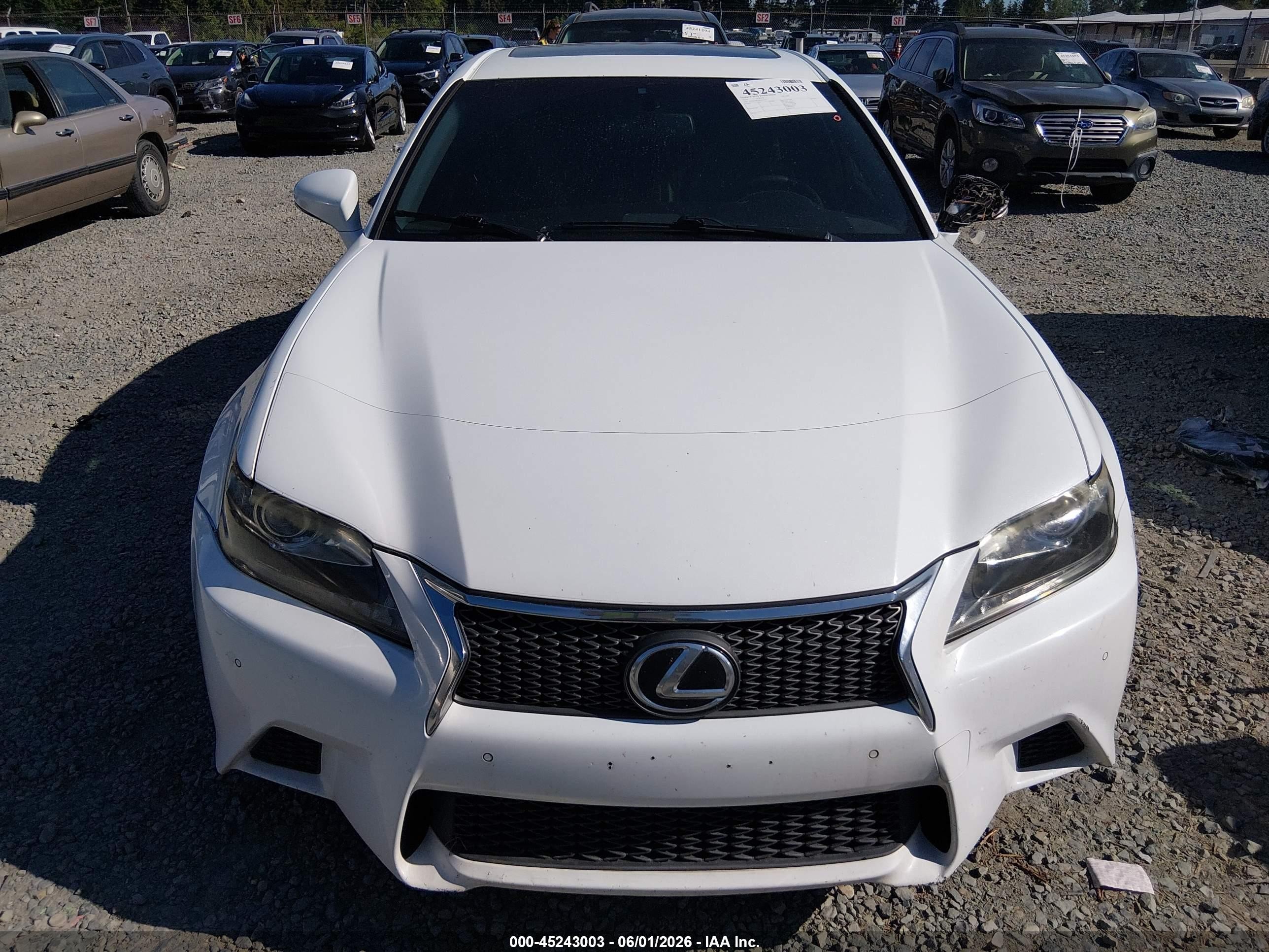 2014 Lexus Gs 350   White vin: JTHBE1BL2E5043741