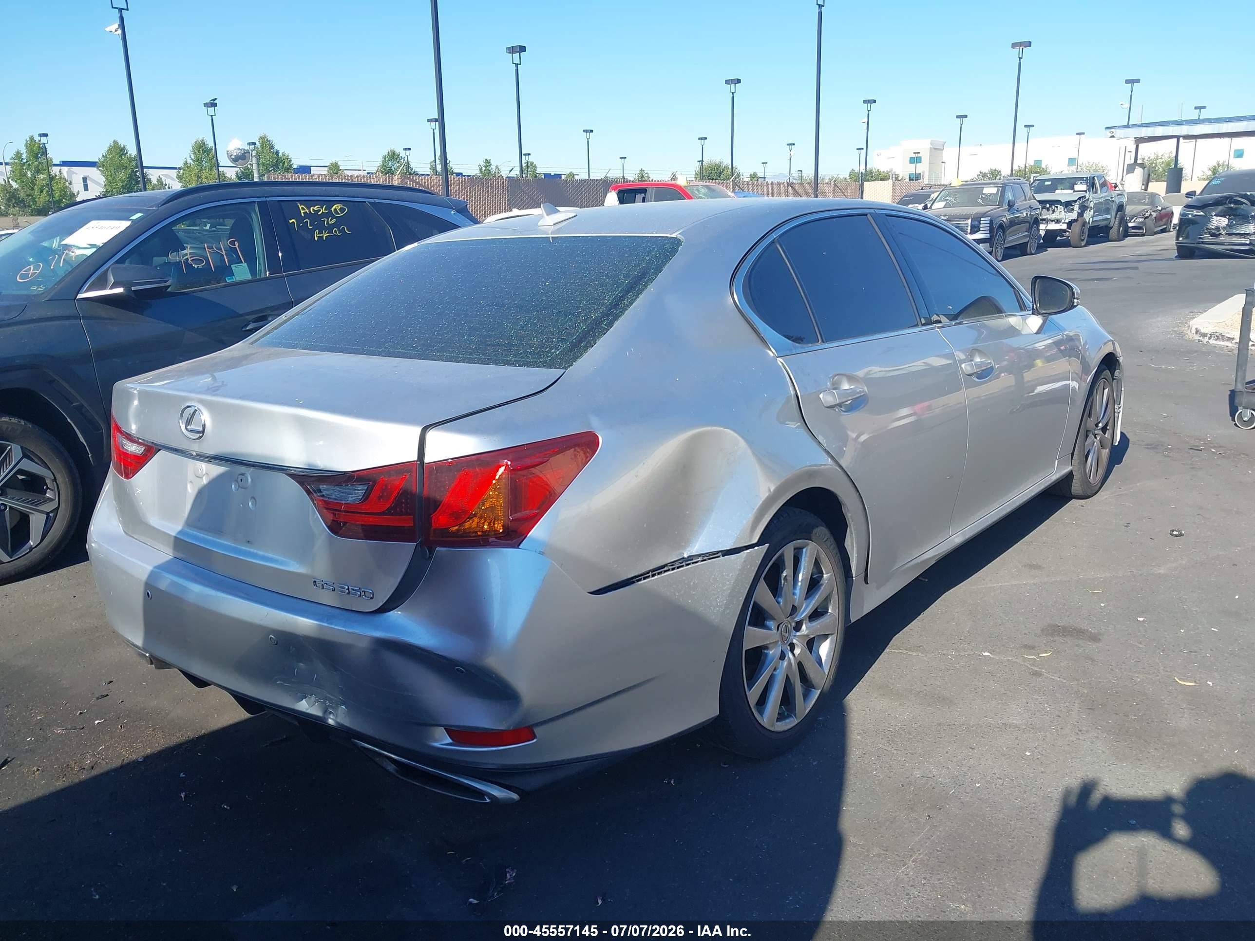2013 Lexus Gs 350   Серебряный vin: JTHBE1BL3D5025571