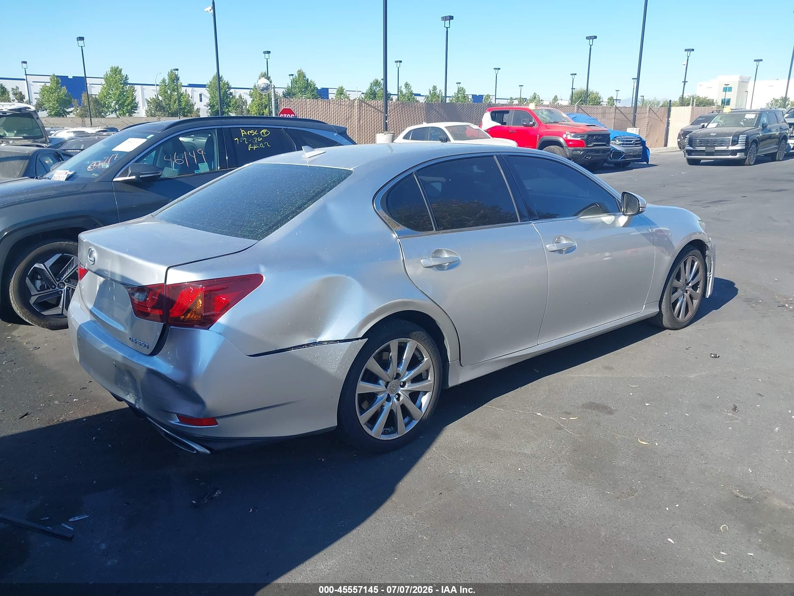2013 Lexus Gs 350   Серебряный vin: JTHBE1BL3D5025571