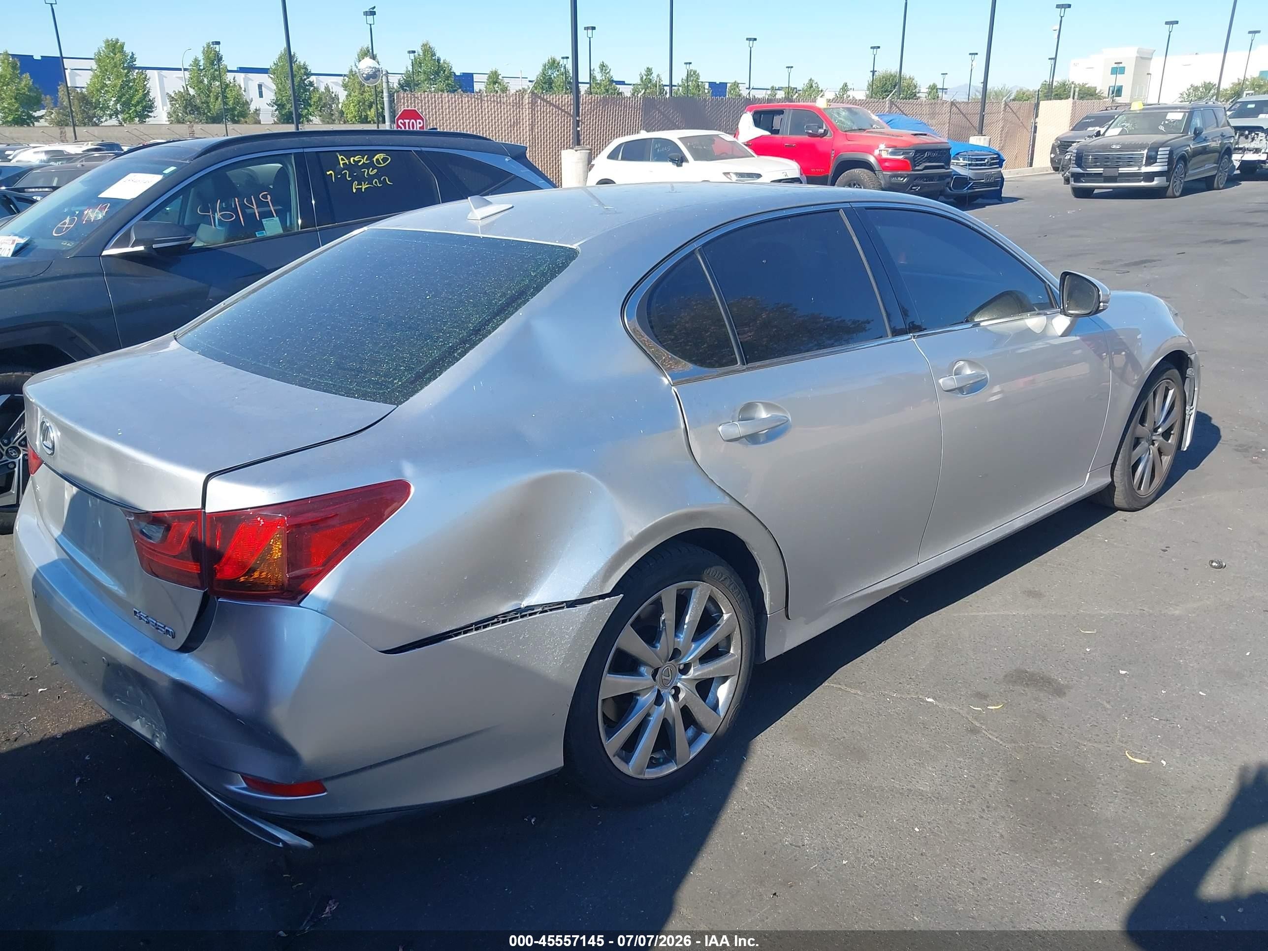 2013 Lexus Gs 350   Серебряный vin: JTHBE1BL3D5025571