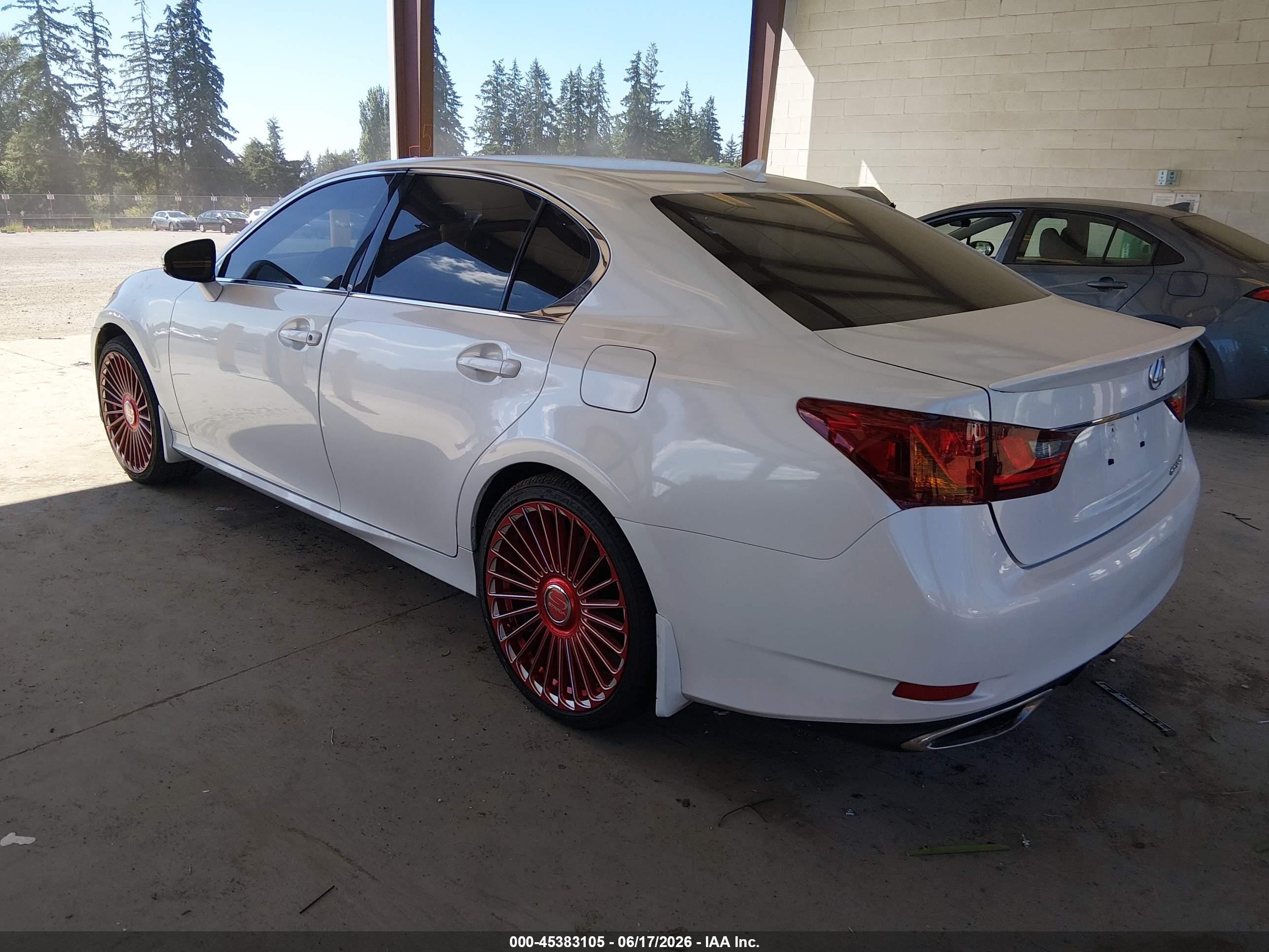 2014 Lexus Gs 350   White vin: JTHBE1BL3E5042257