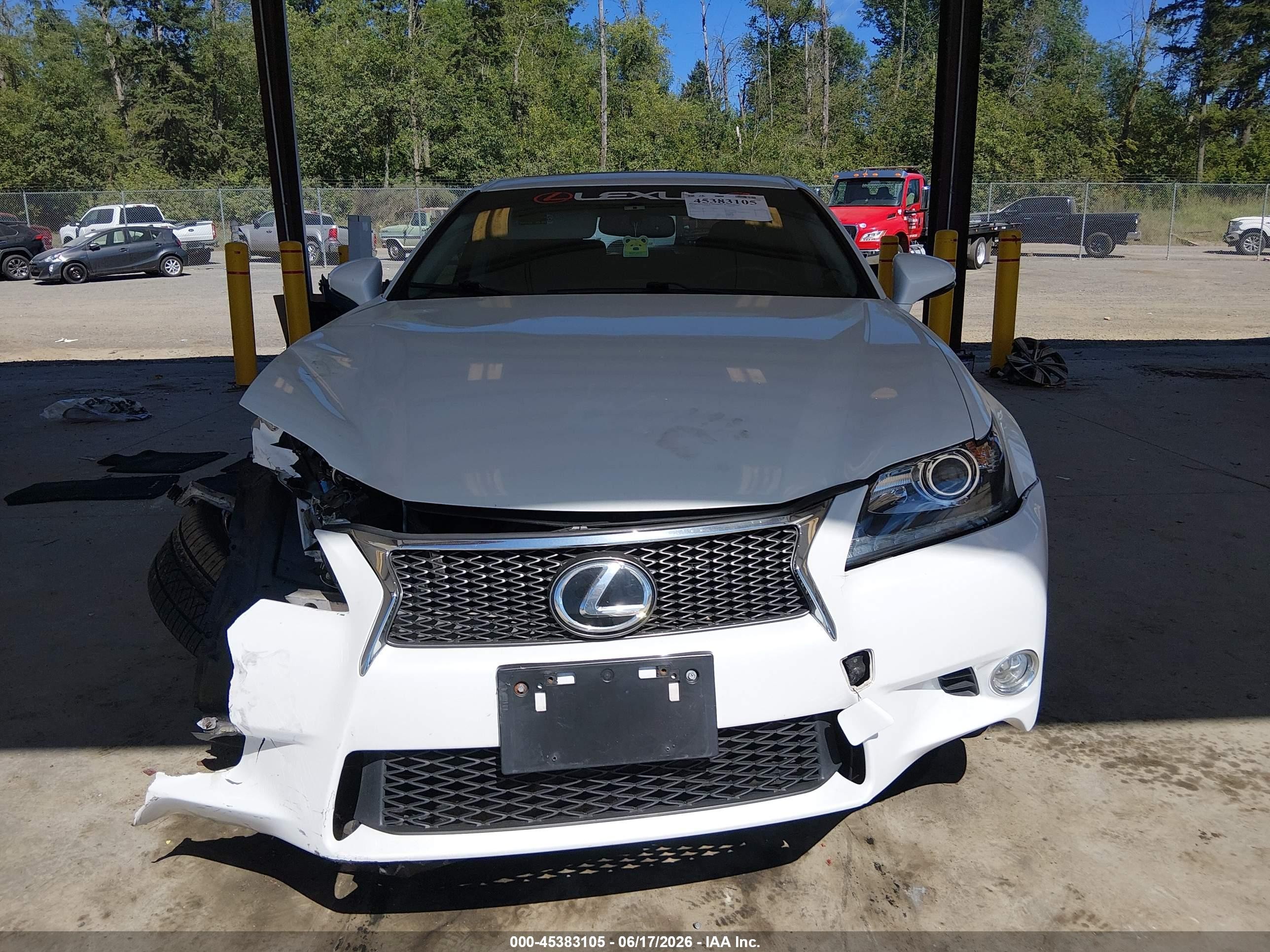 2014 Lexus Gs 350   White vin: JTHBE1BL3E5042257