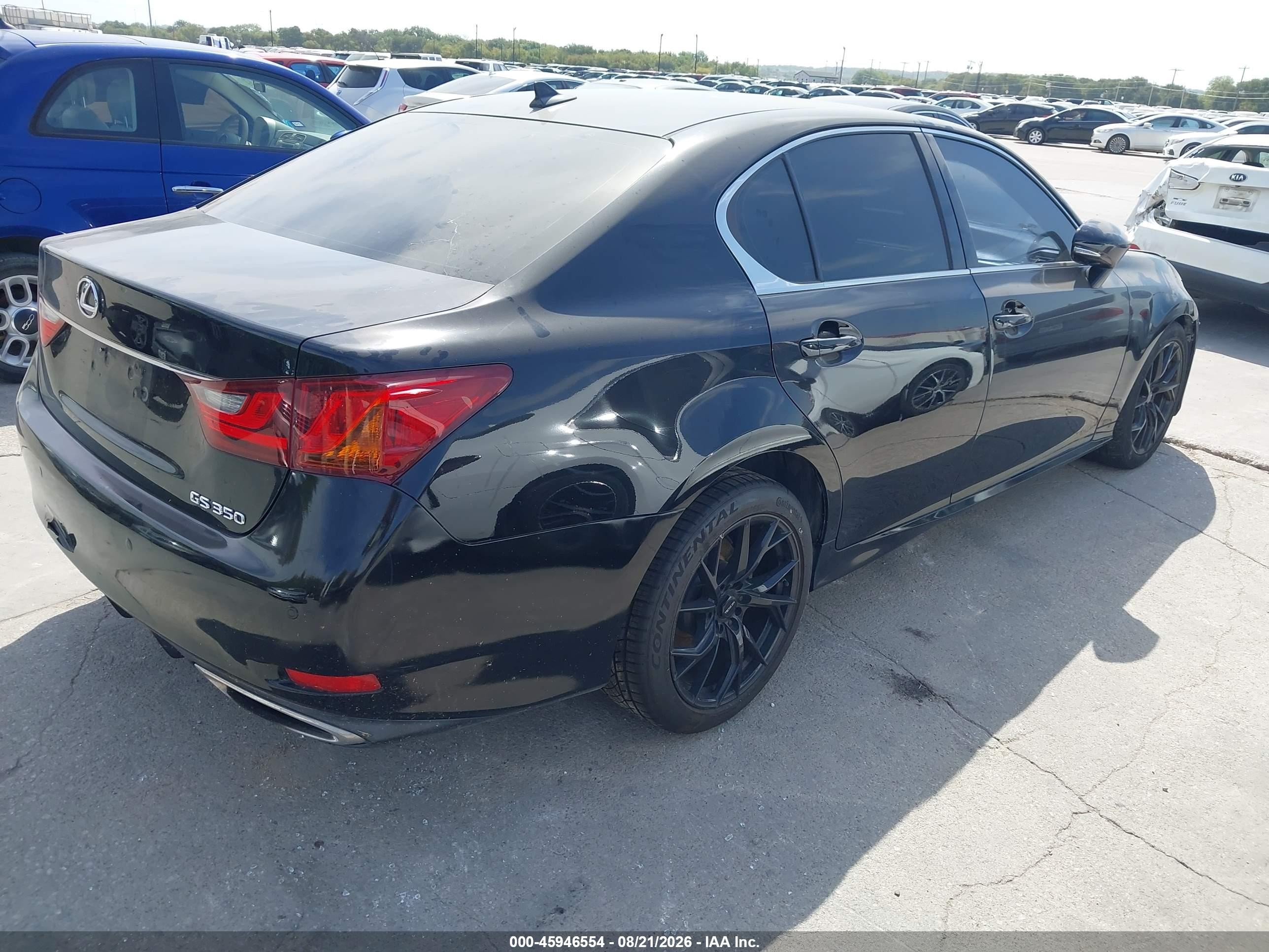 2013 Lexus Gs 350 Black vin: JTHBE1BL4D5022663