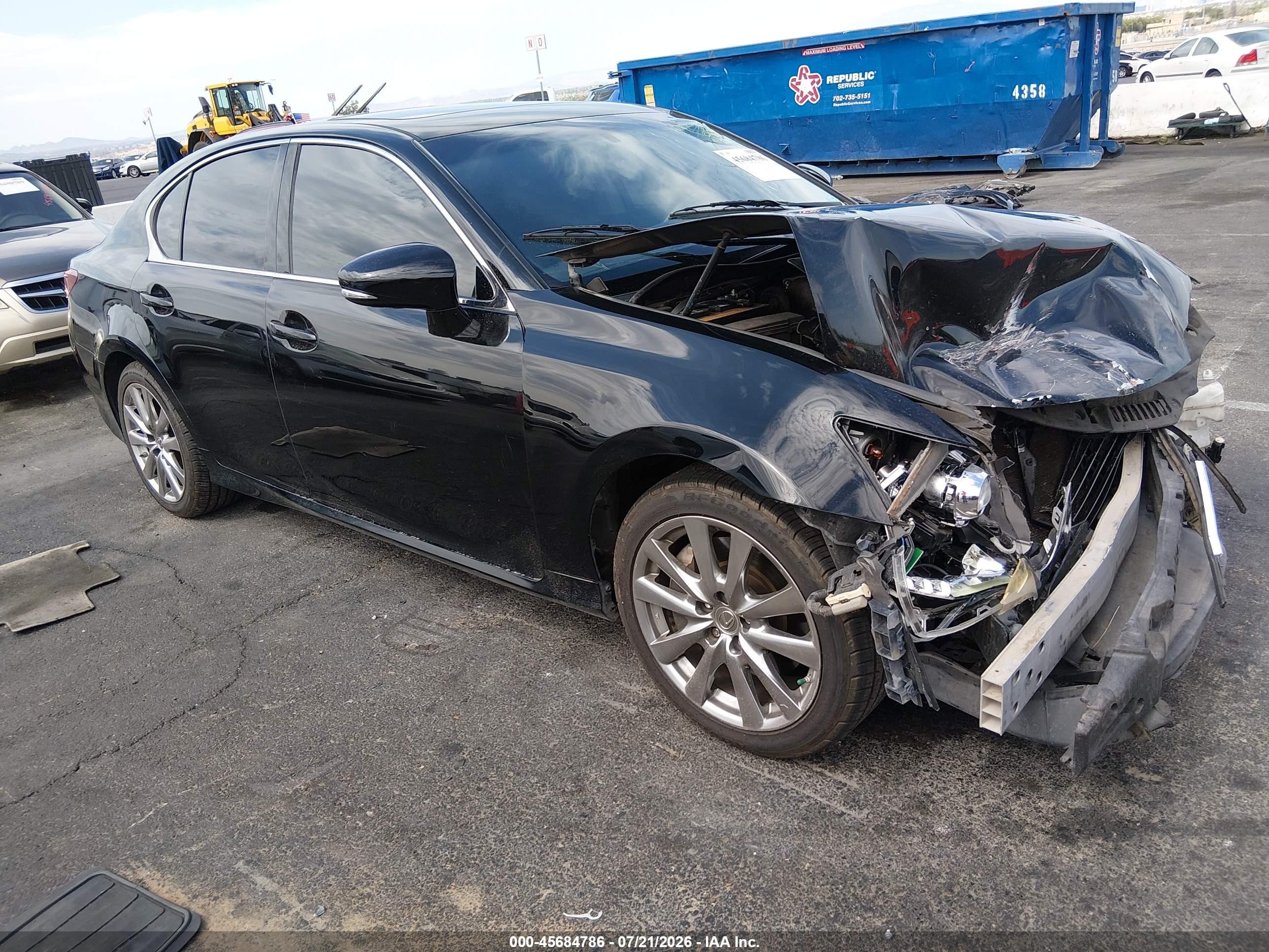 2013 Lexus Gs 350   Black vin: JTHBE1BL4D5028706