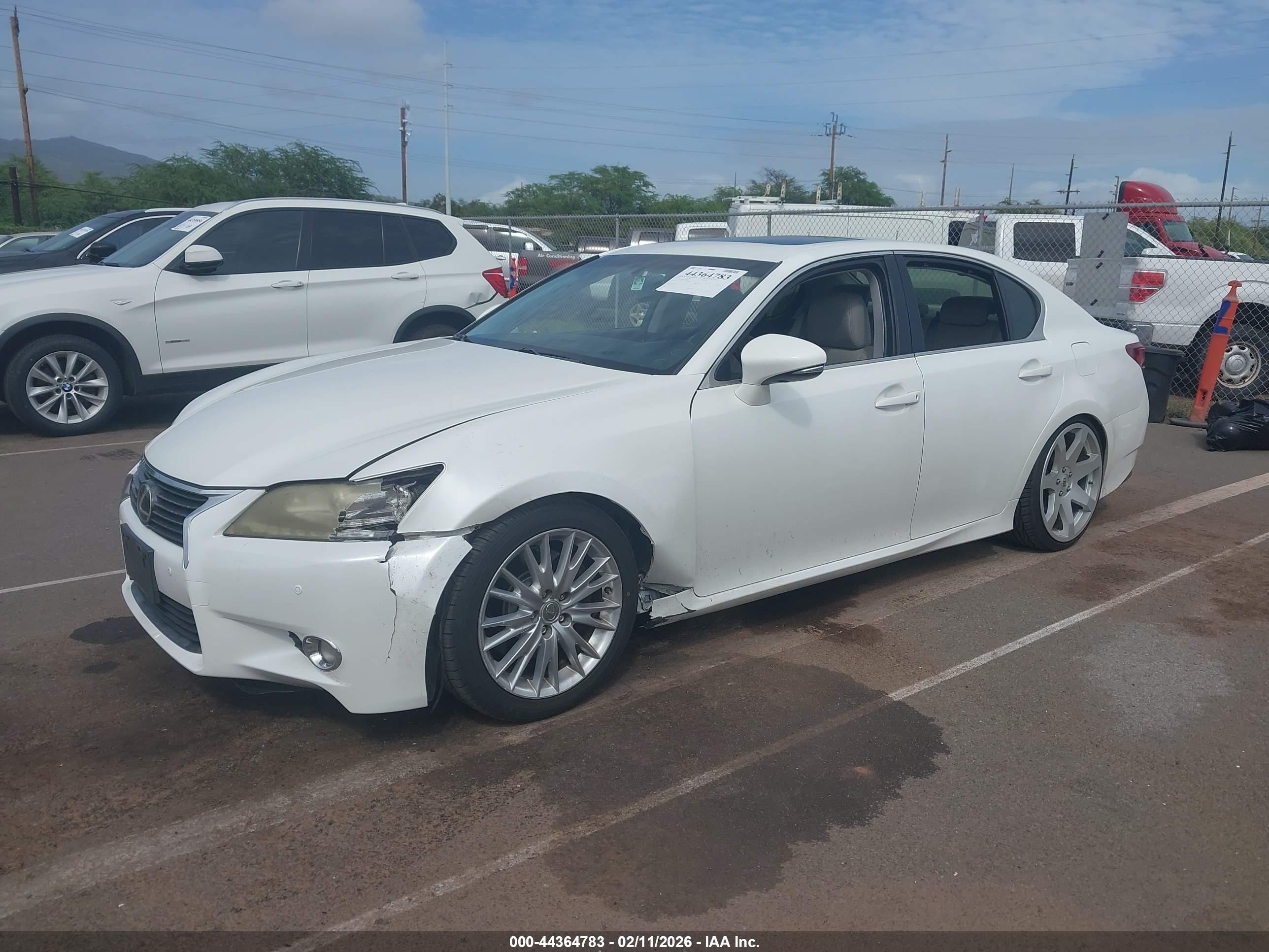 2013 Lexus Gs 350   White vin: JTHBE1BL5D5001823