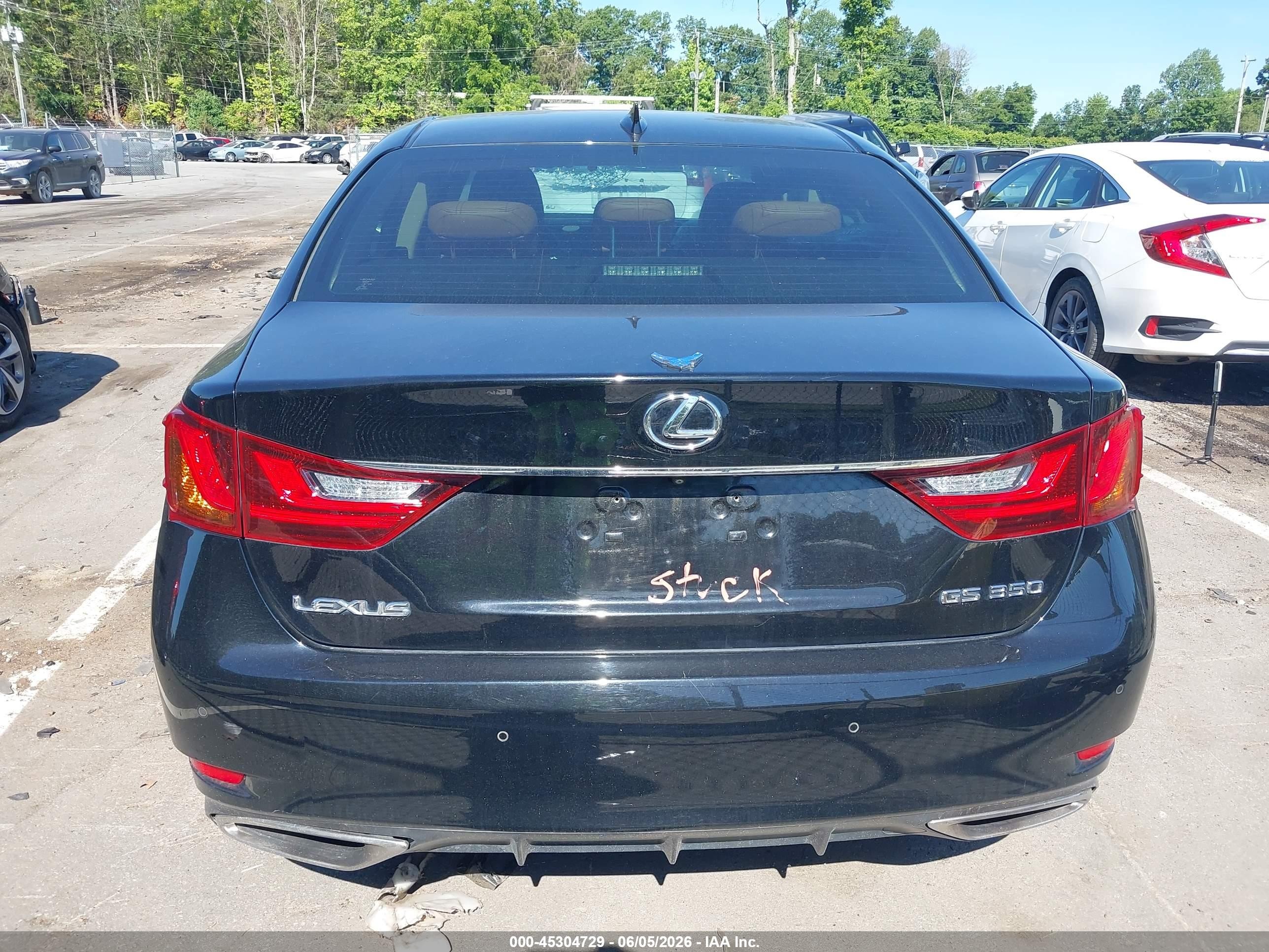 2015 Lexus Gs 350   Black vin: JTHBE1BL5FA001878