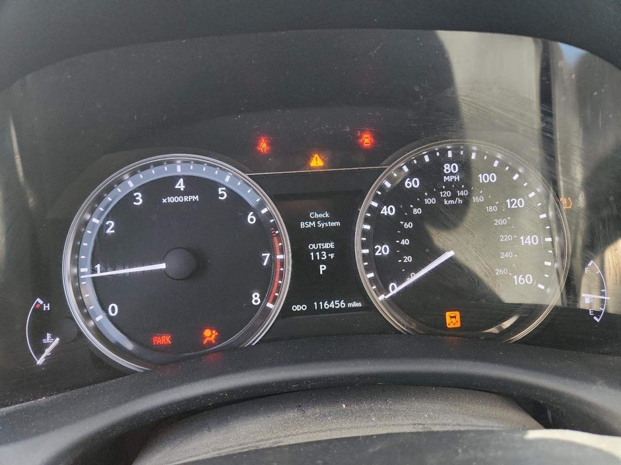 2015 Lexus Gs 350 Black vin: JTHBE1BL5FA007745 Damage: Warning Light - Air Bag, On, Unacceptable