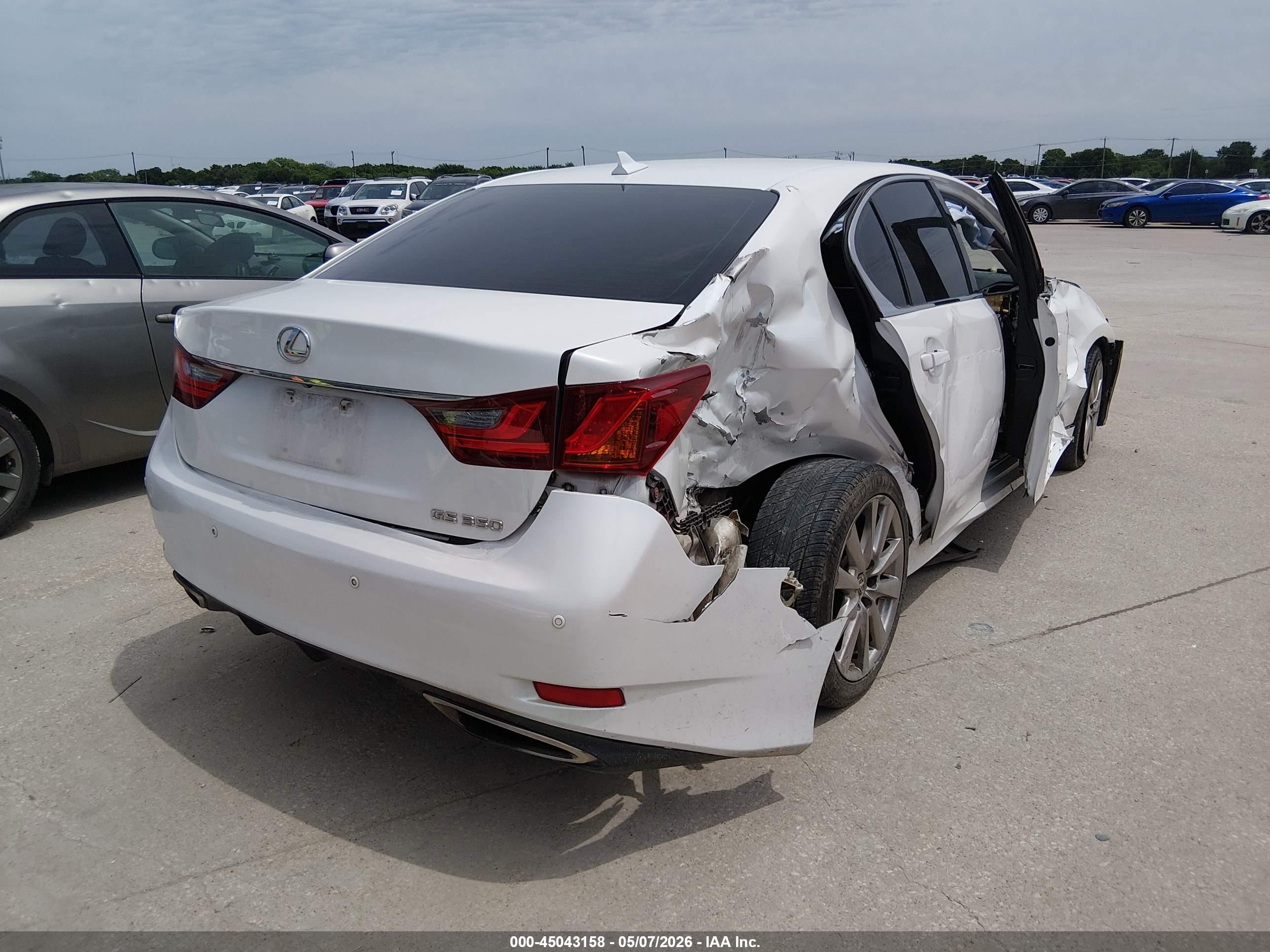 2013 Lexus Gs 350   White vin: JTHBE1BL6D5025175