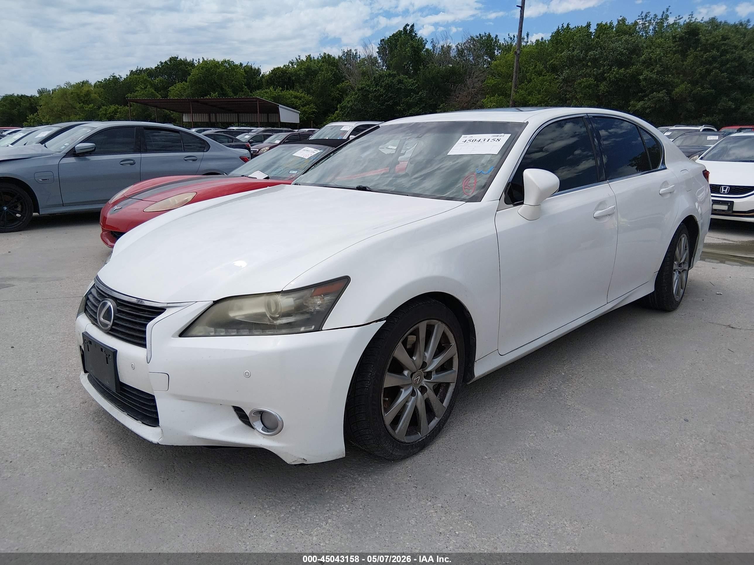 2013 Lexus Gs 350   White vin: JTHBE1BL6D5025175