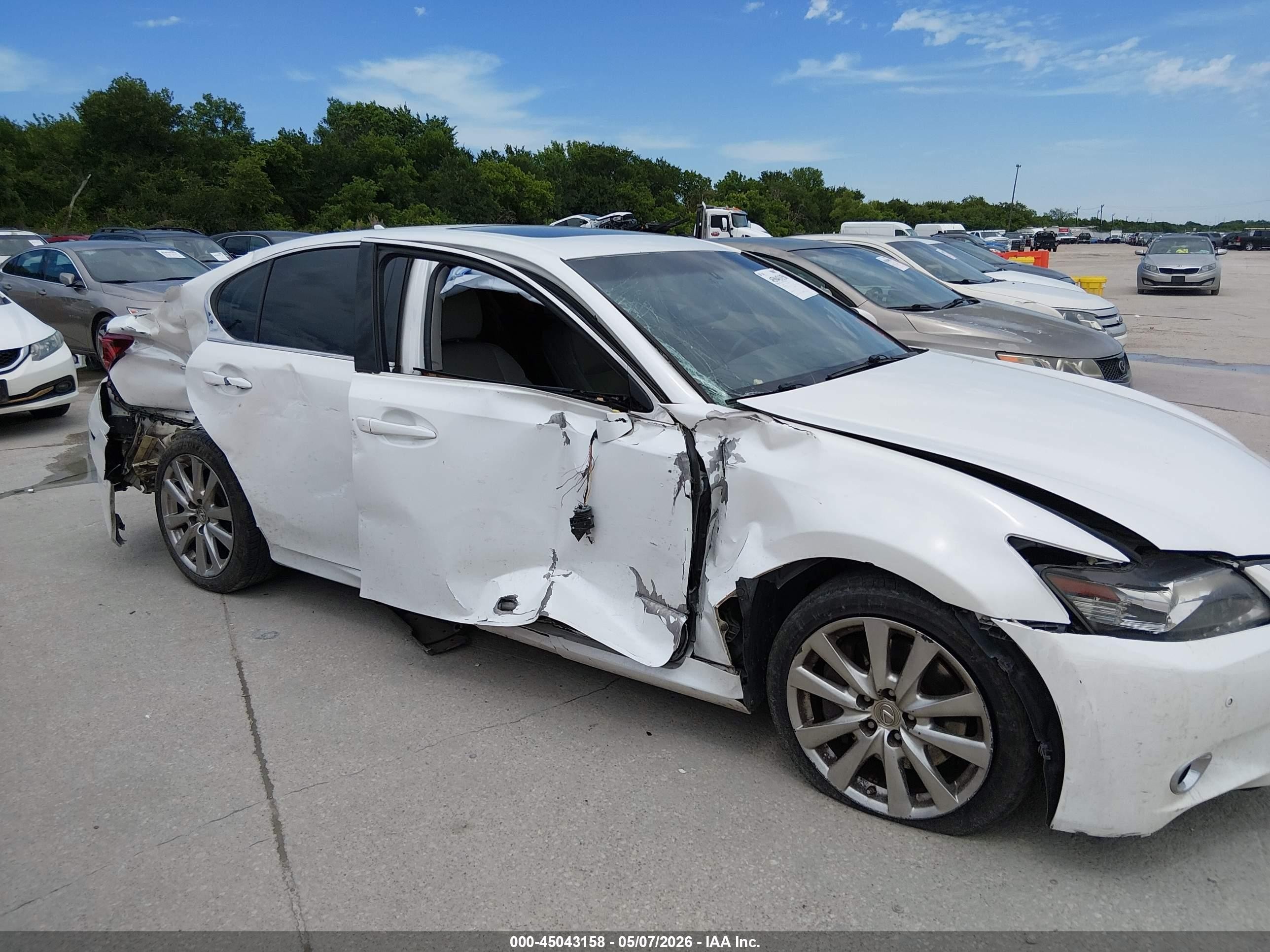 2013 Lexus Gs 350   White vin: JTHBE1BL6D5025175