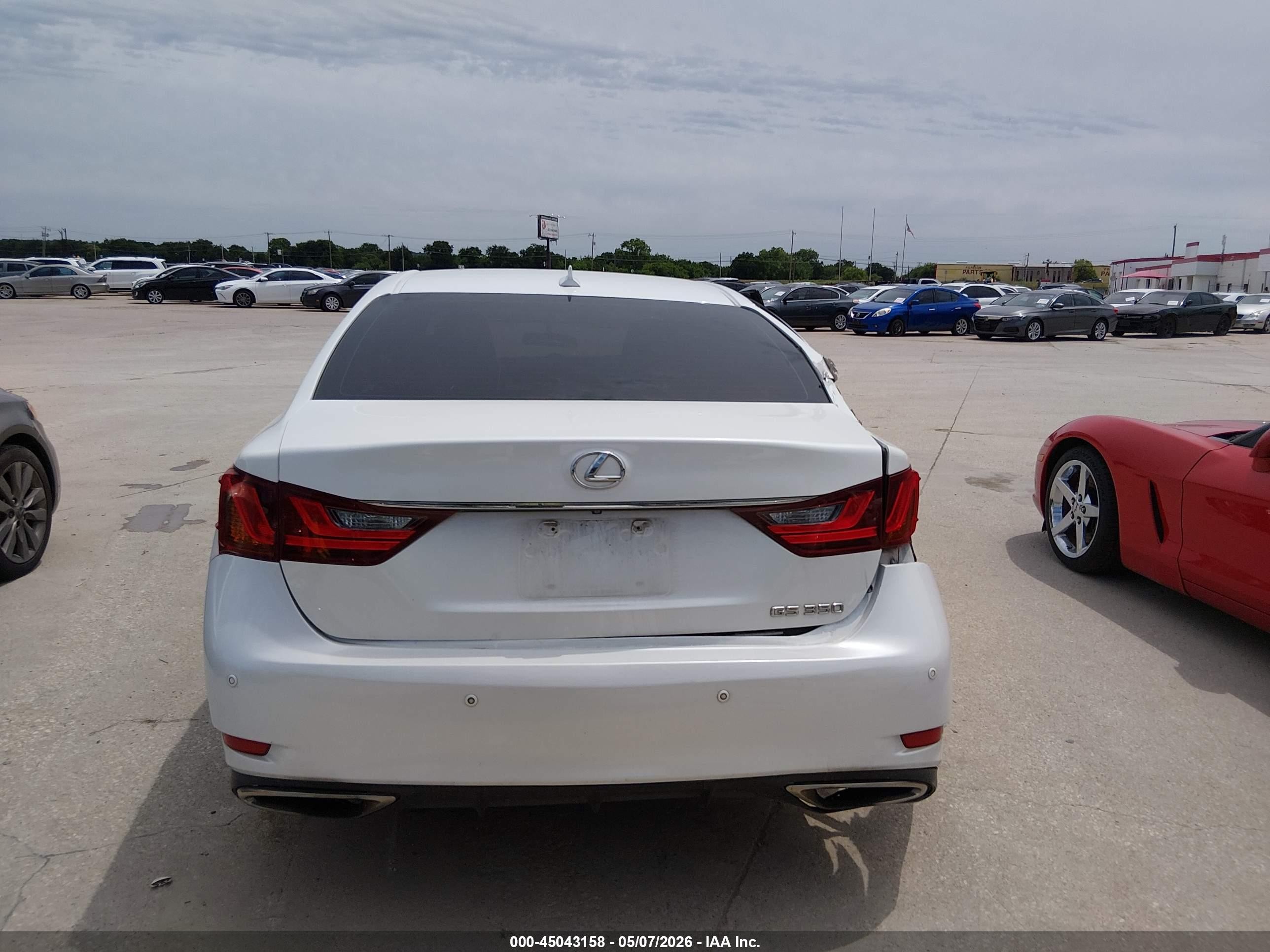 2013 Lexus Gs 350   White vin: JTHBE1BL6D5025175