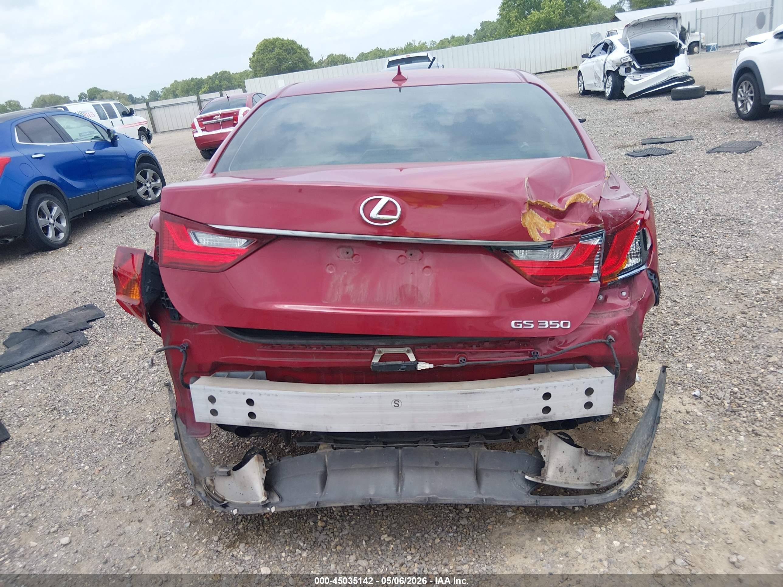 2013 Lexus Gs 350   Red vin: JTHBE1BL7D5014511