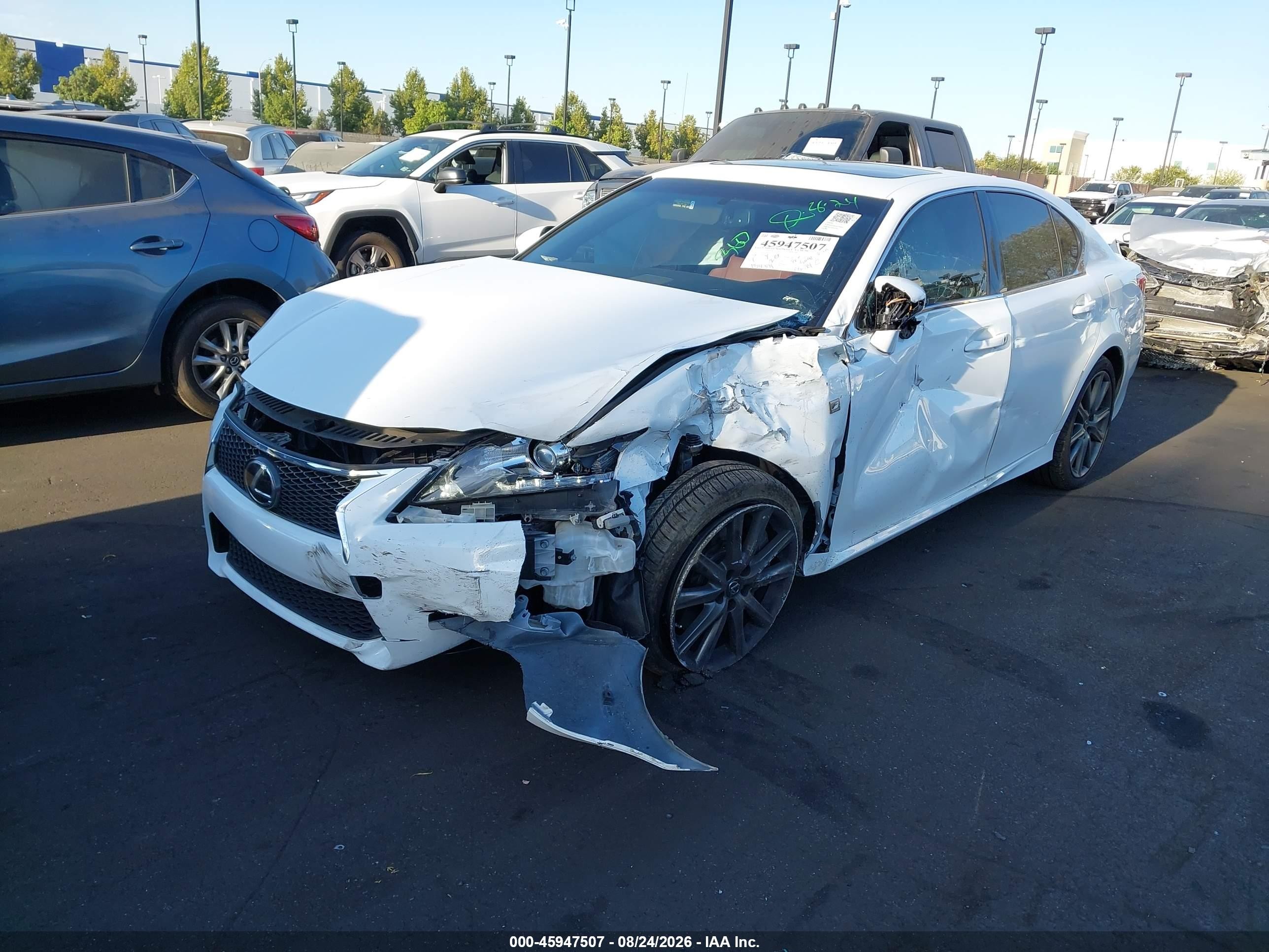 2015 Lexus Gs 350 Белый vin: JTHBE1BL7FA014339