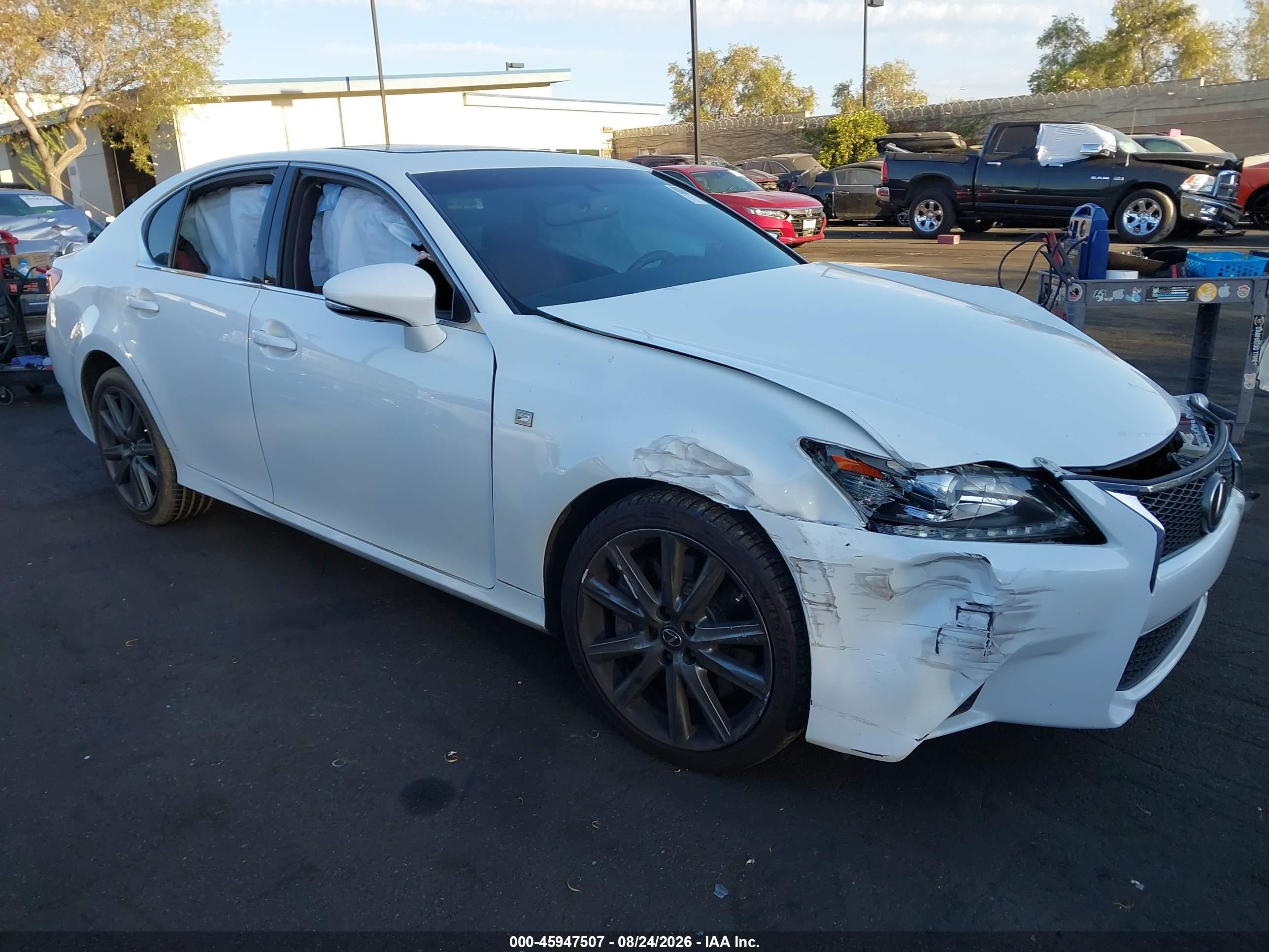 2015 Lexus Gs 350 Белый vin: JTHBE1BL7FA014339