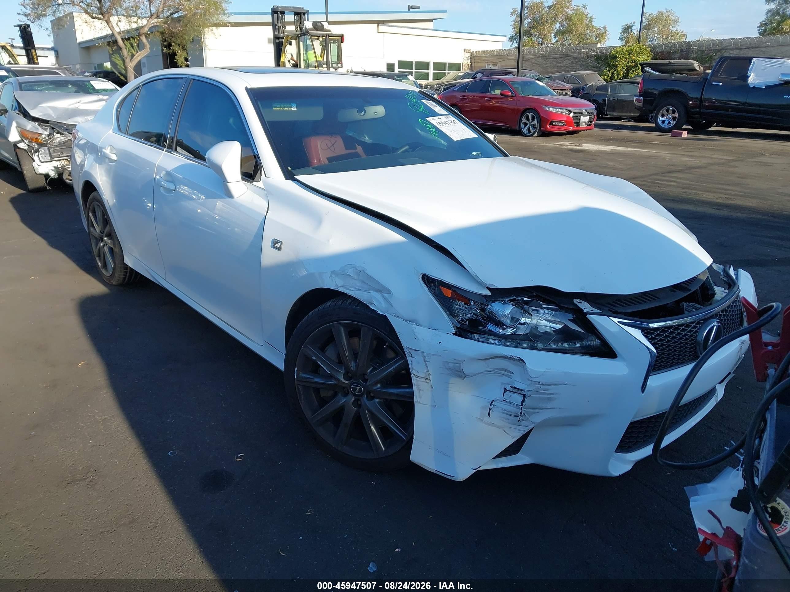 2015 Lexus Gs 350 Белый vin: JTHBE1BL7FA014339