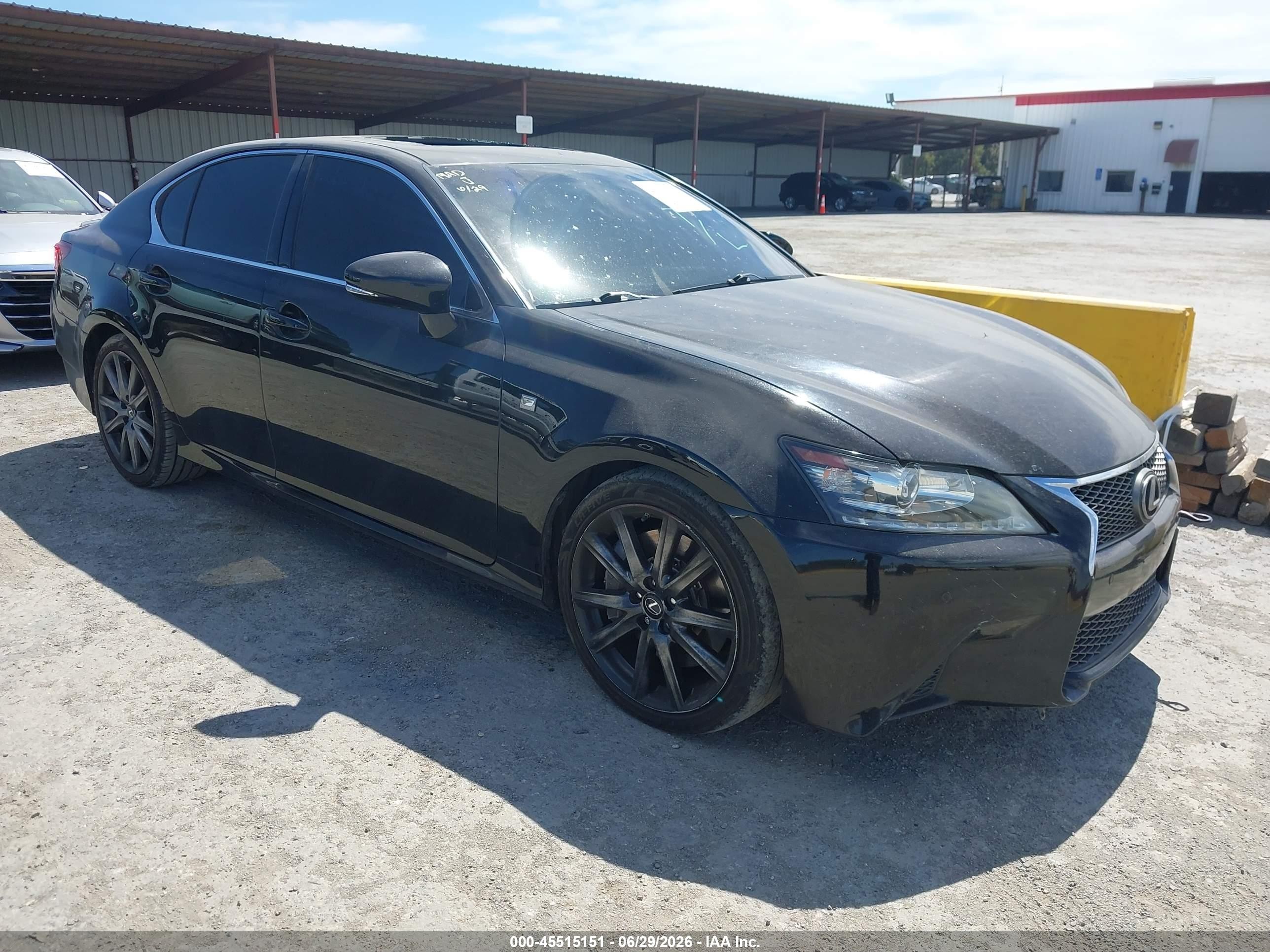 2013 Lexus Gs 350   Black vin: JTHBE1BL8D5015151