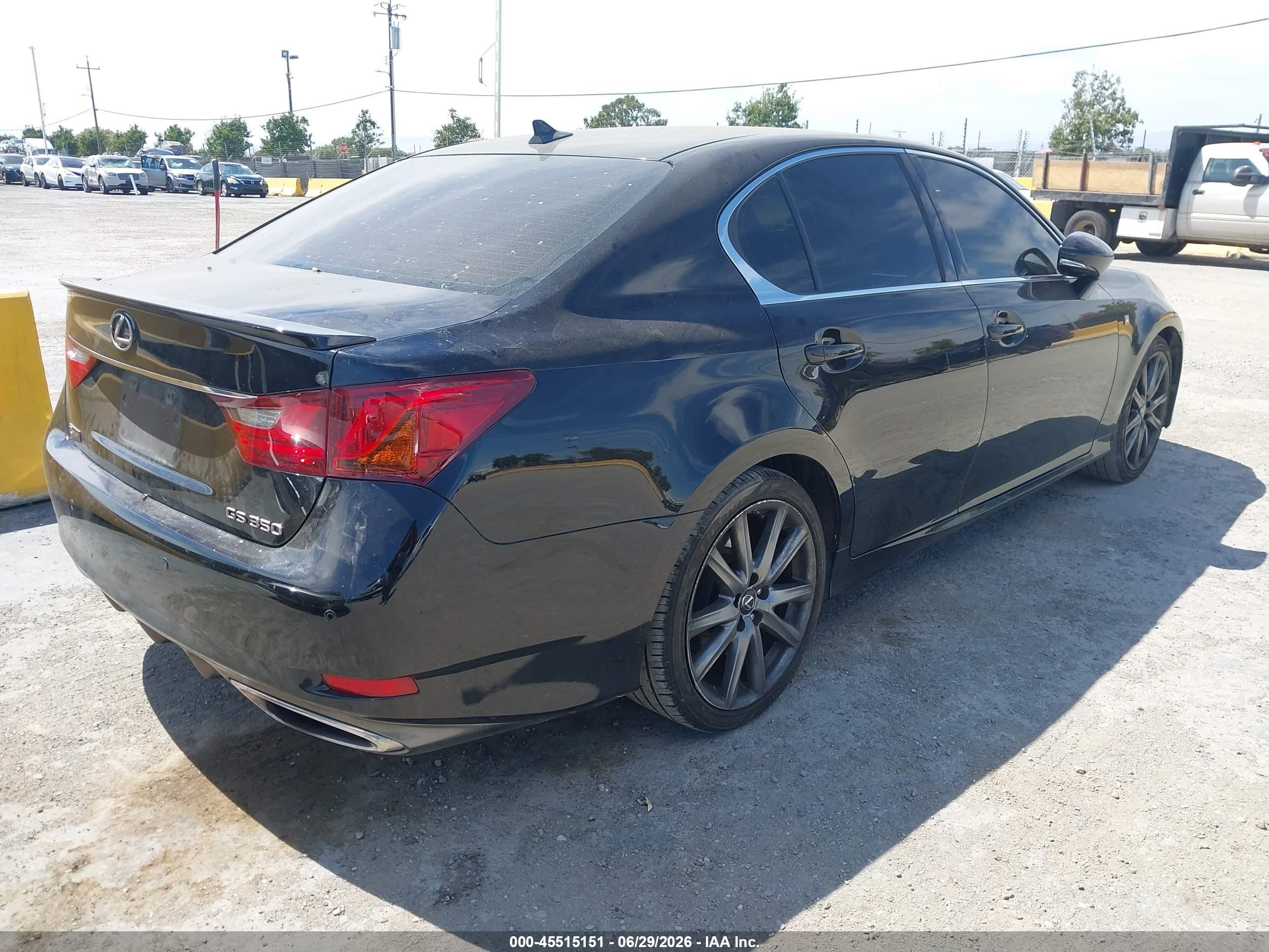 2013 Lexus Gs 350   Black vin: JTHBE1BL8D5015151