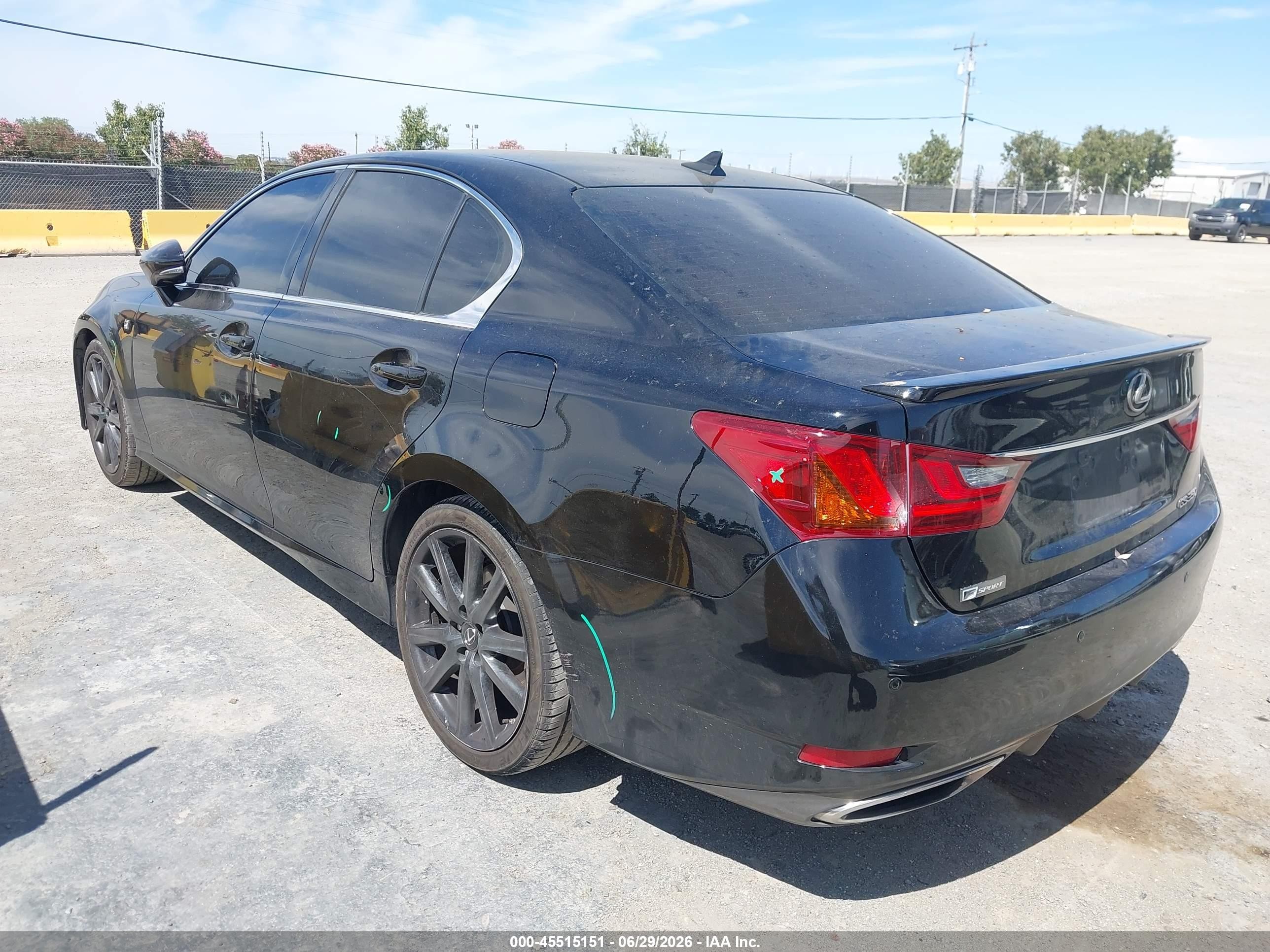 2013 Lexus Gs 350   Black vin: JTHBE1BL8D5015151