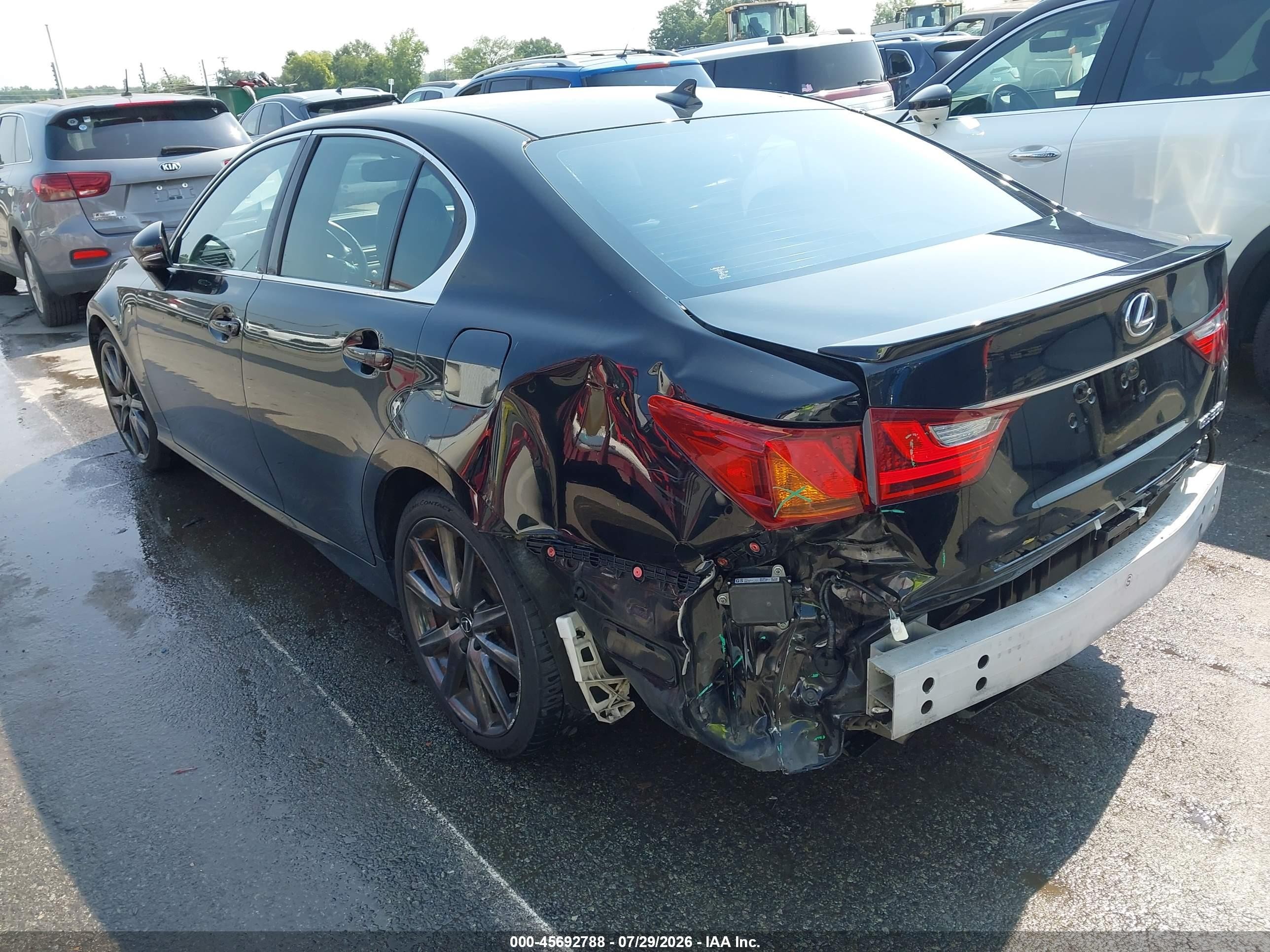 2014 Lexus Gs 350   Black vin: JTHBE1BL8E5033778