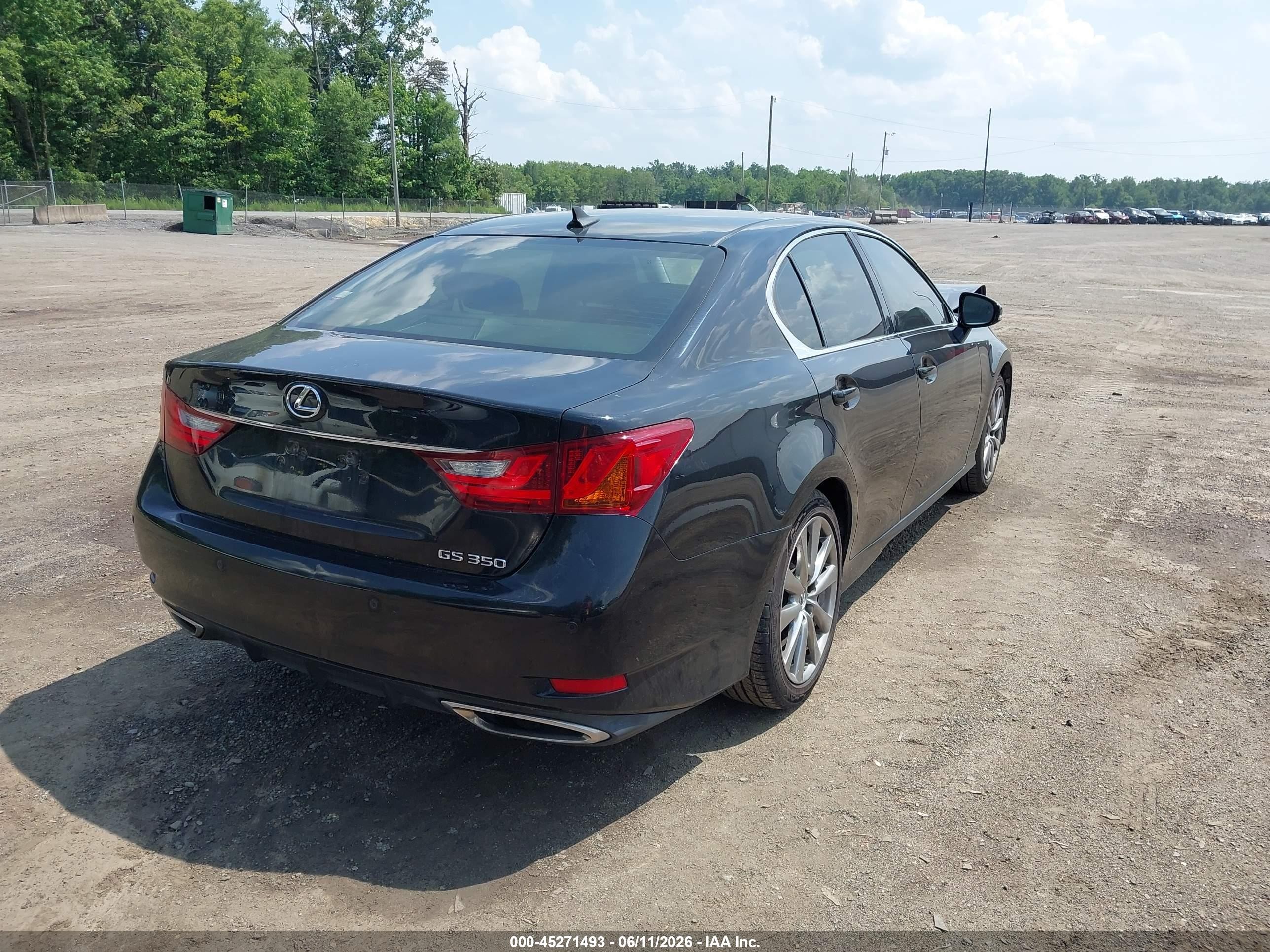 2013 Lexus Gs 350   Black vin: JTHBE1BL9D5017510