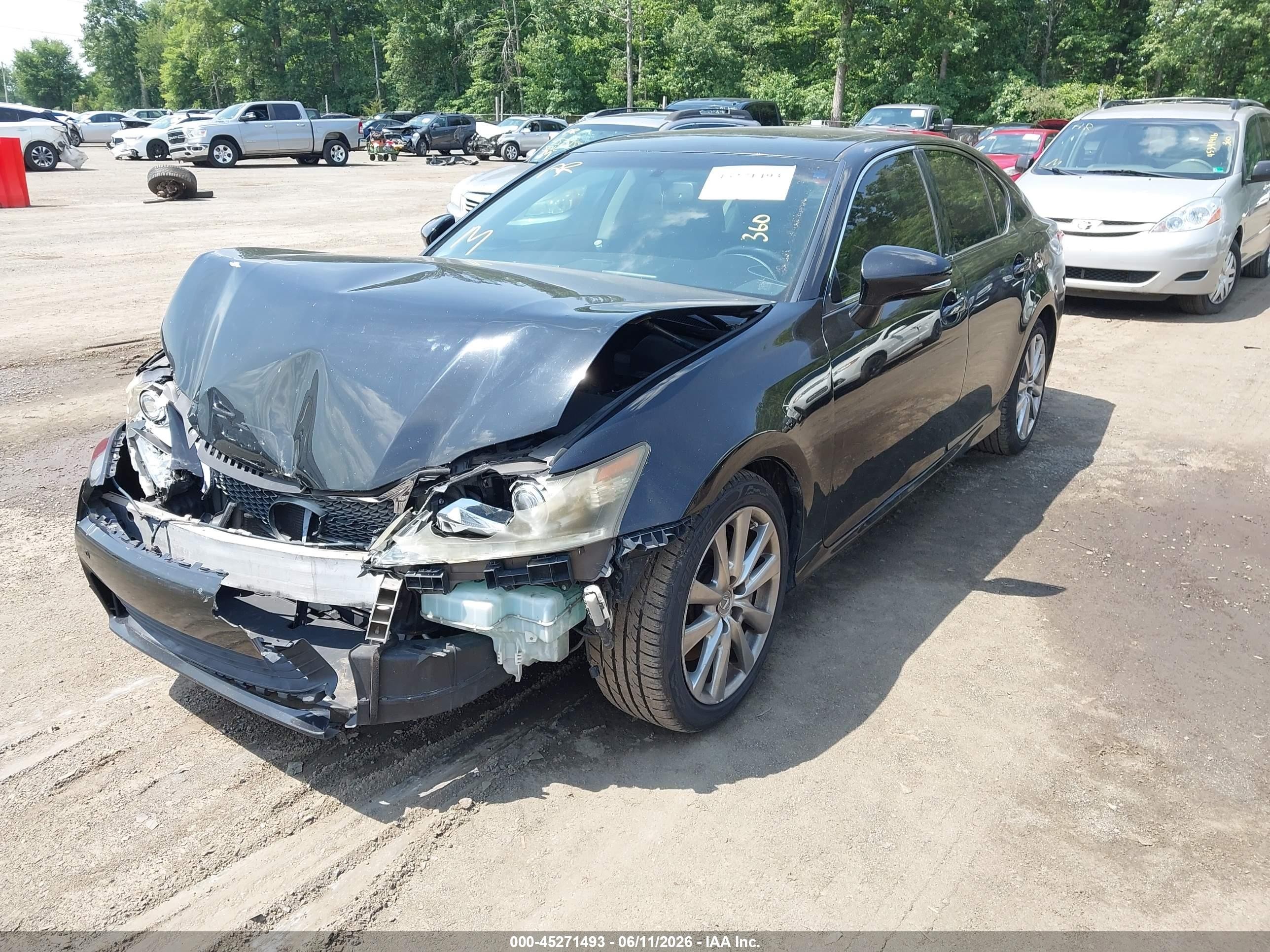 2013 Lexus Gs 350   Black vin: JTHBE1BL9D5017510