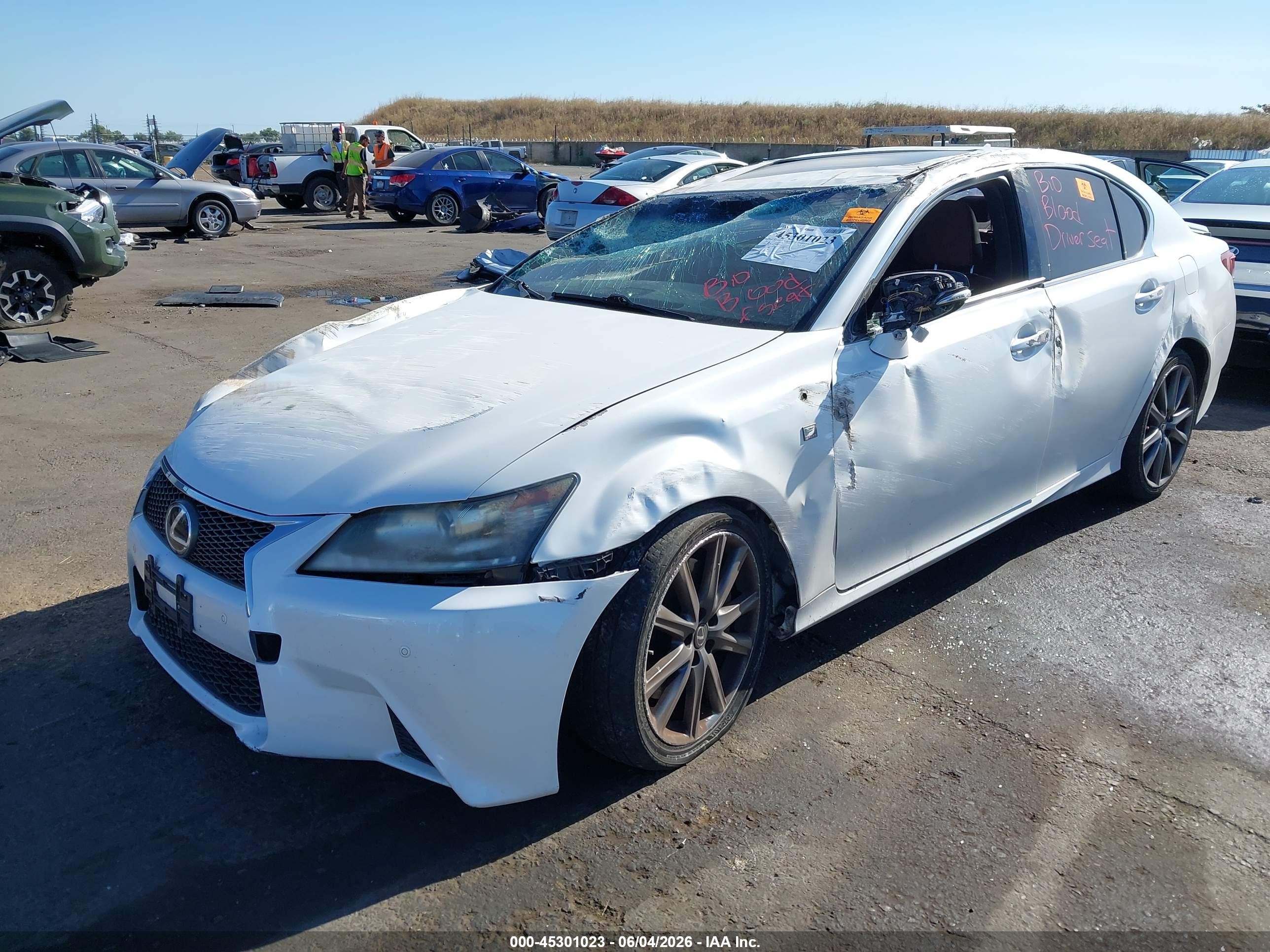 2013 Lexus Gs 350 White vin: JTHBE1BL9D5021654