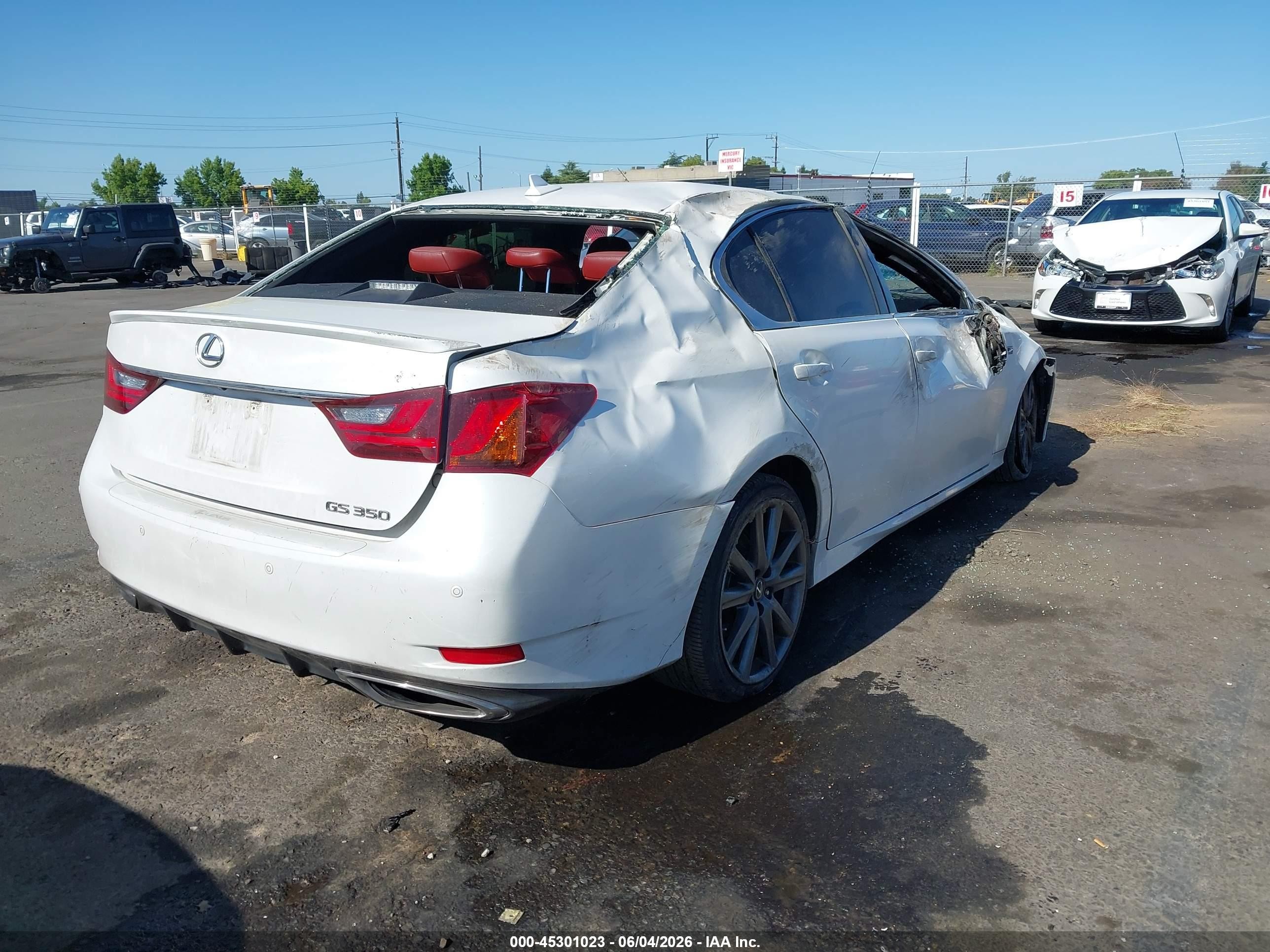 2013 Lexus Gs 350 White vin: JTHBE1BL9D5021654