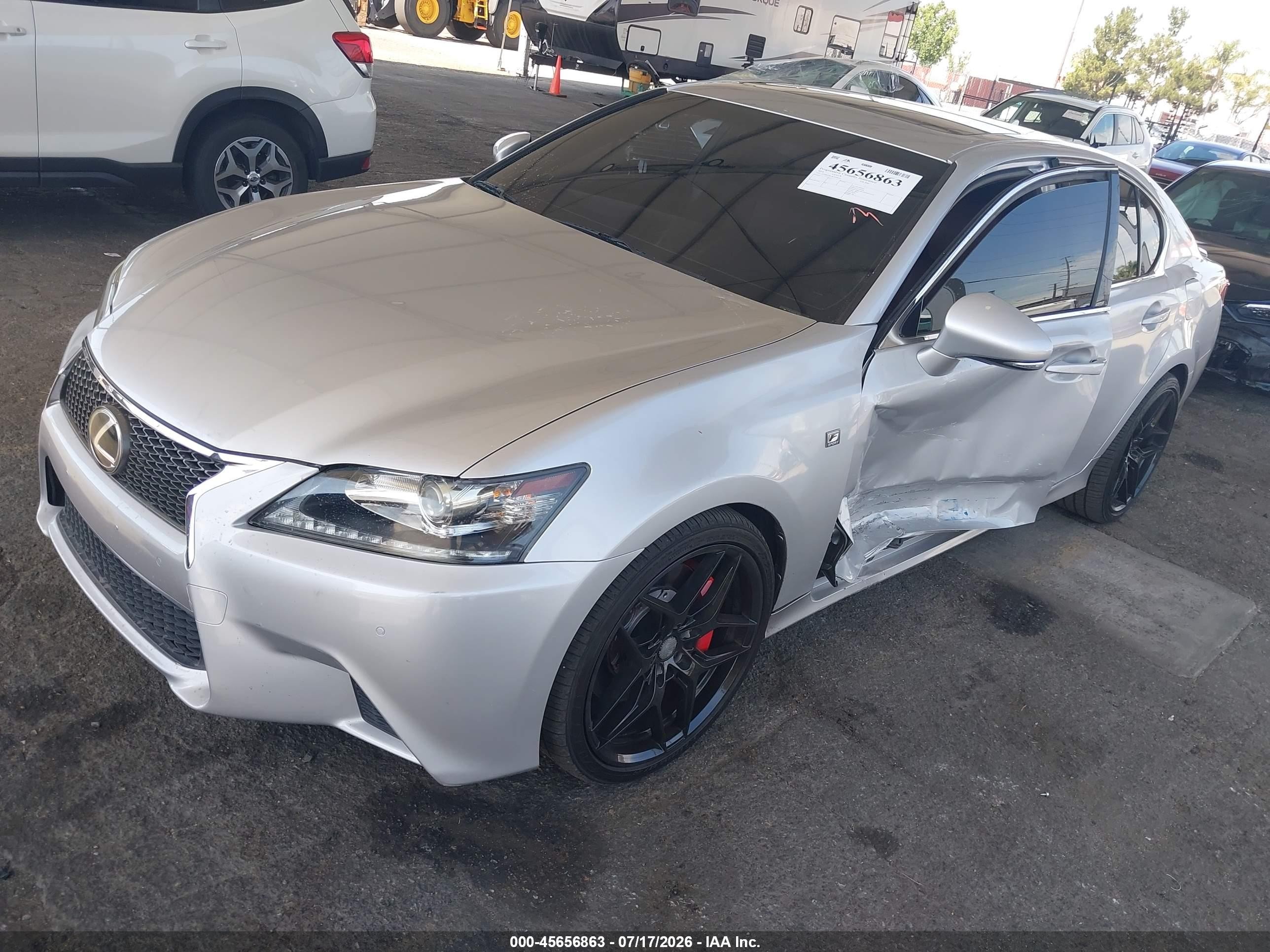 2014 Lexus Gs 350   Silver vin: JTHBE1BL9E5039010