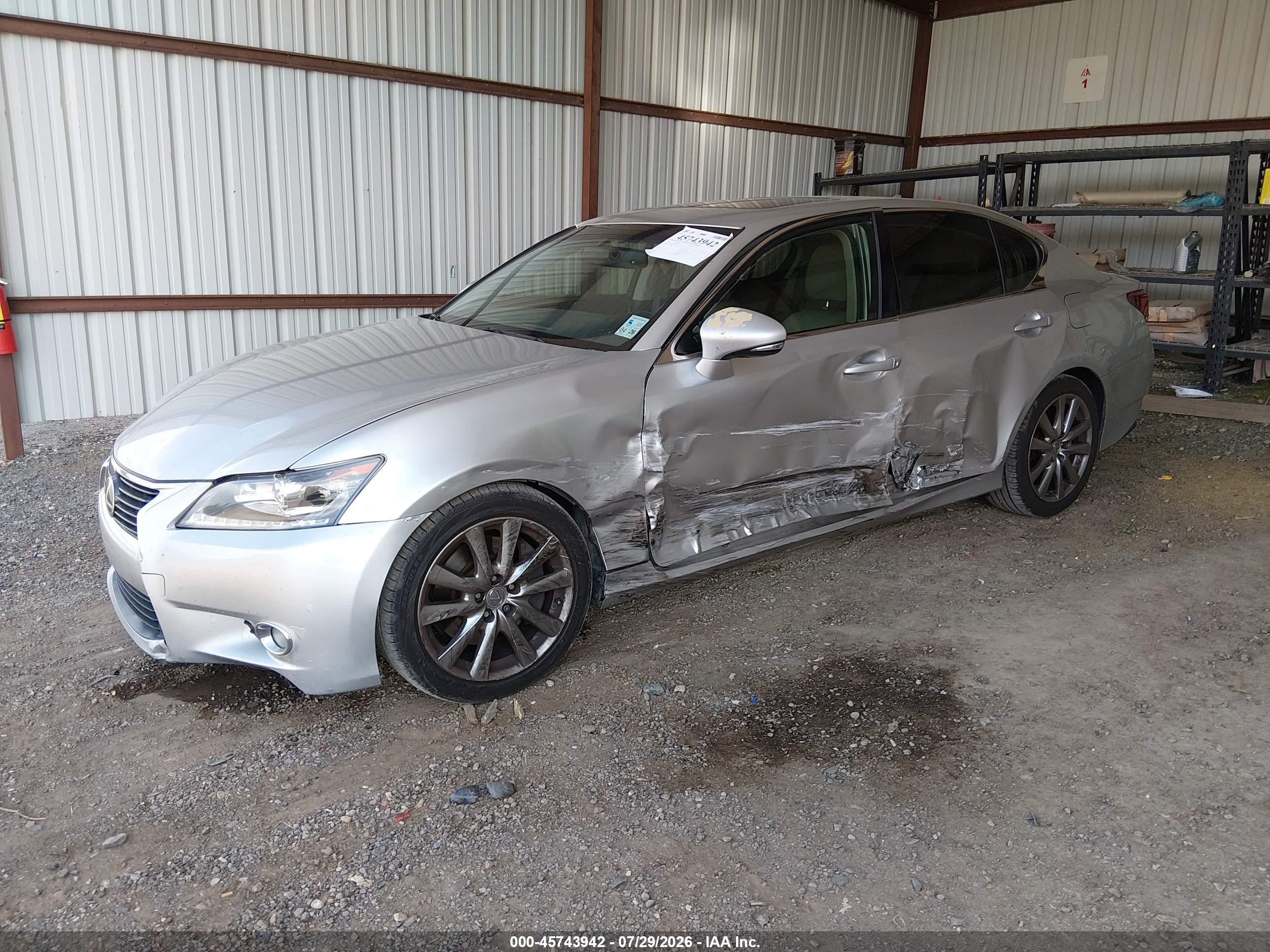 2013 Lexus Gs 350   Silver vin: JTHBE1BLXD5002711