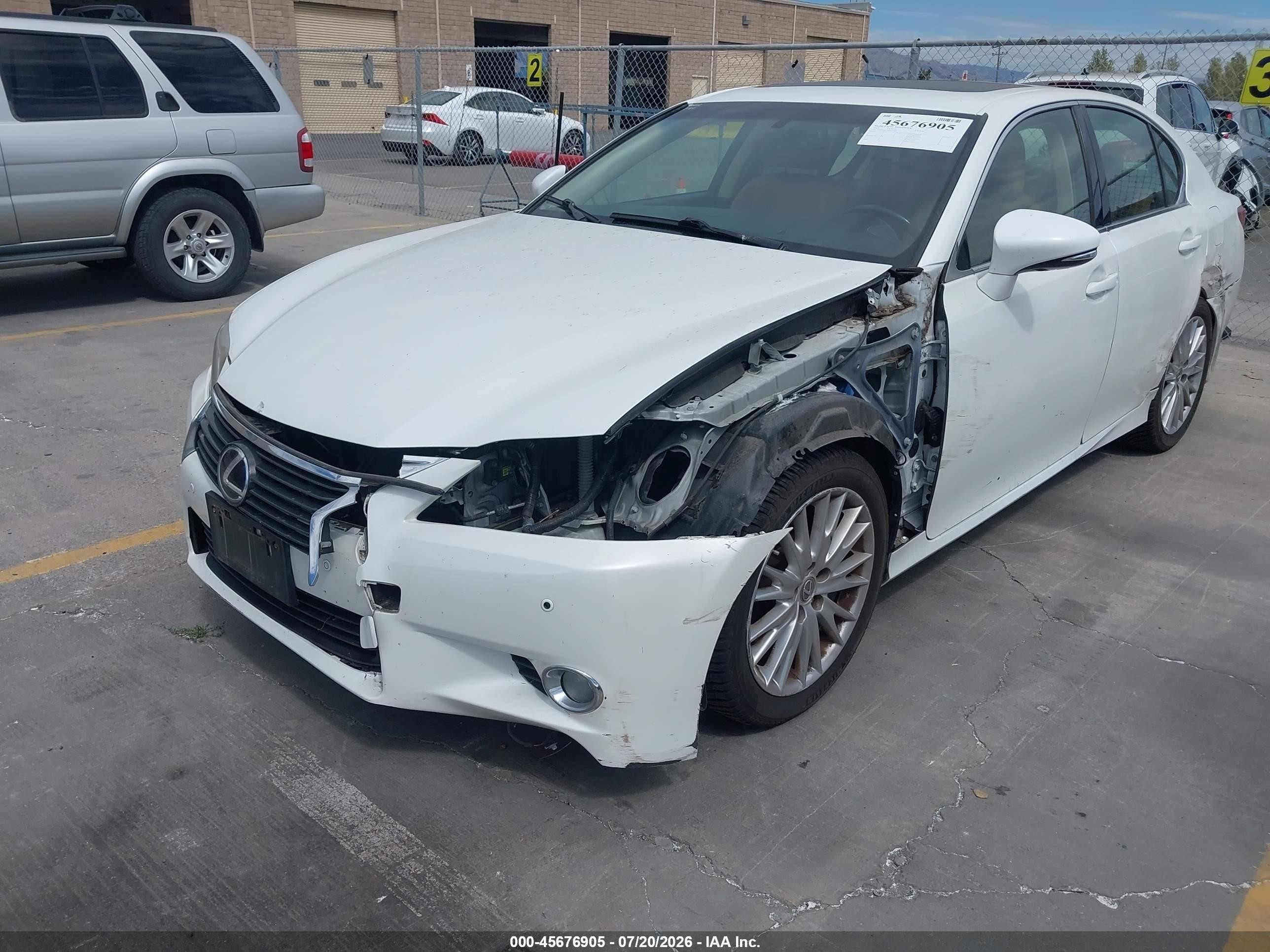 2013 Lexus Gs 350   White vin: JTHBE1BLXD5013868