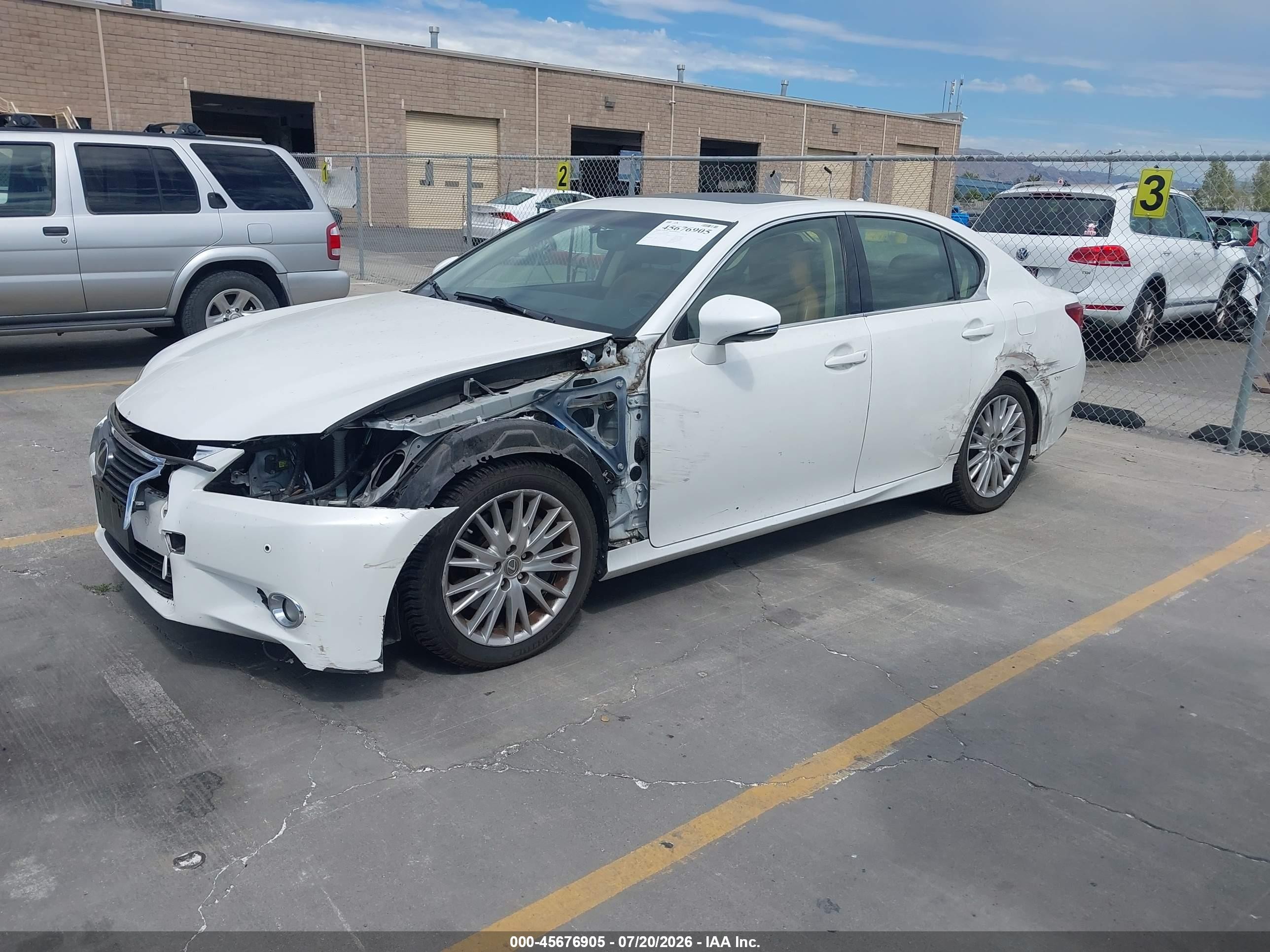 2013 Lexus Gs 350   White vin: JTHBE1BLXD5013868