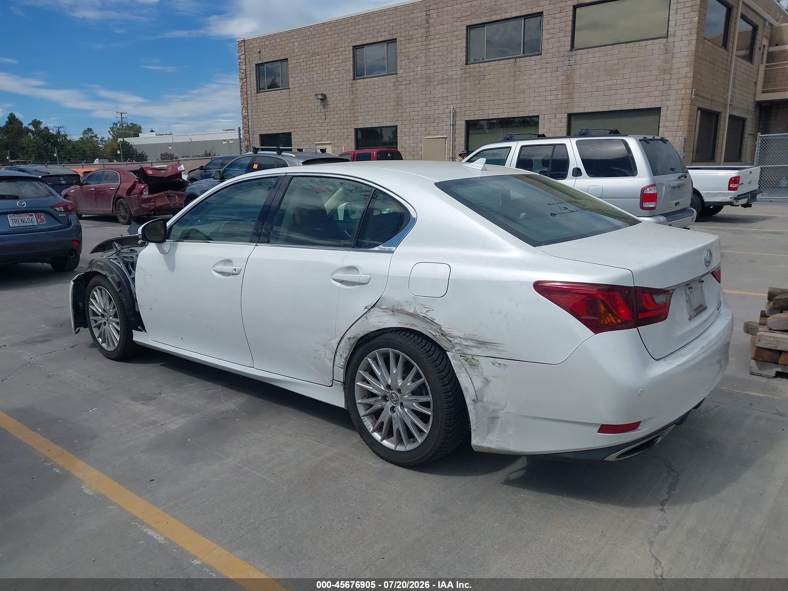2013 Lexus Gs 350   White vin: JTHBE1BLXD5013868