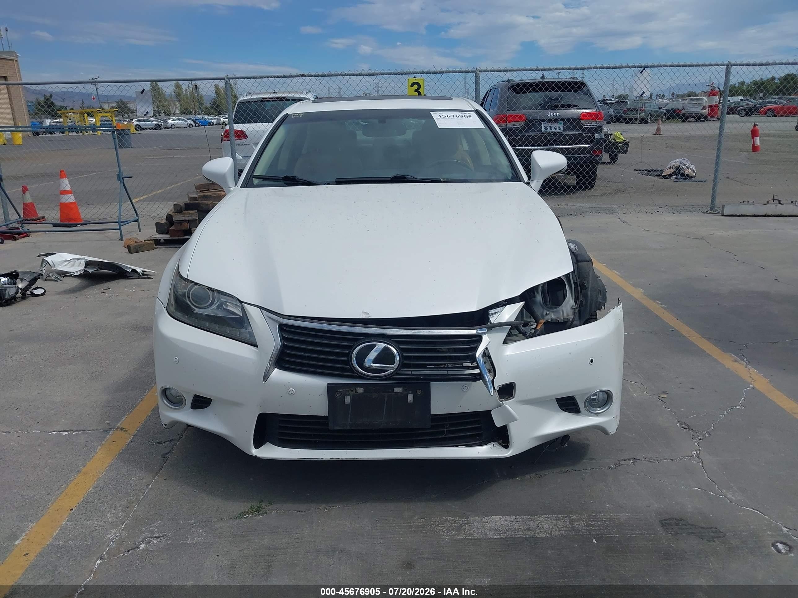 2013 Lexus Gs 350   White vin: JTHBE1BLXD5013868