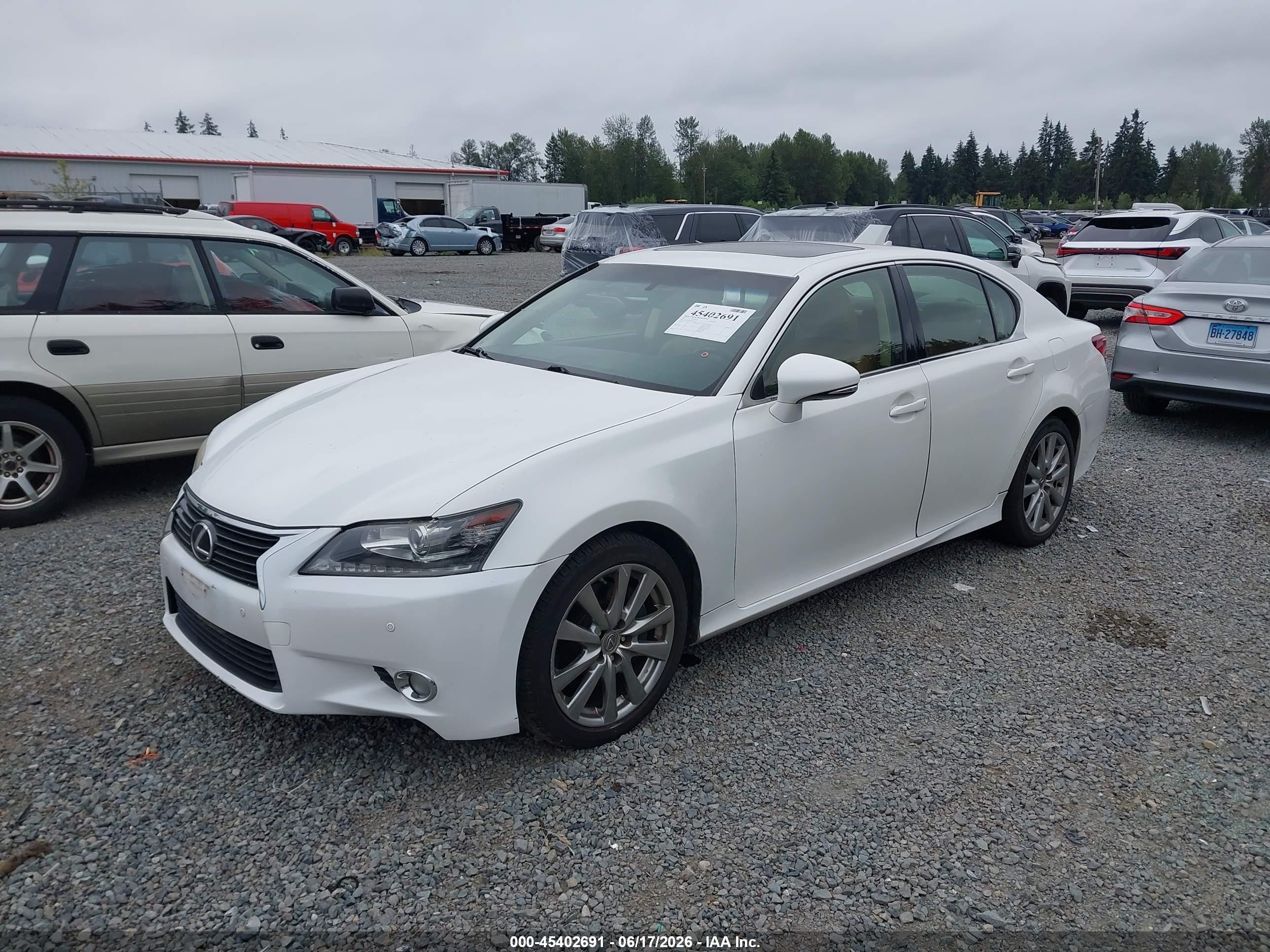2013 Lexus Gs 350   White vin: JTHBE1BLXD5025132