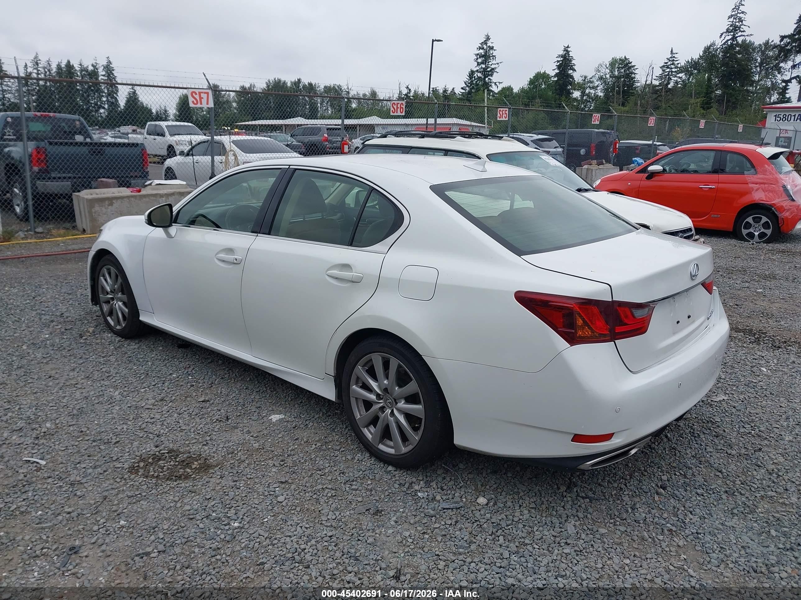 2013 Lexus Gs 350   White vin: JTHBE1BLXD5025132