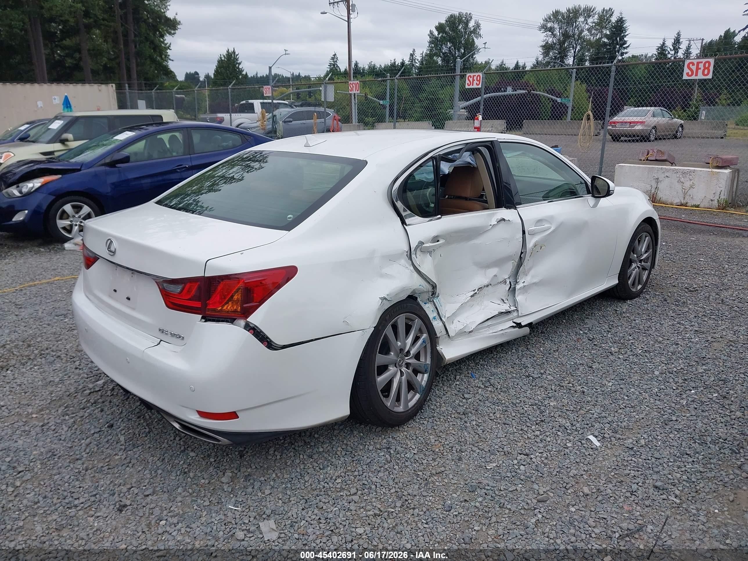 2013 Lexus Gs 350   White vin: JTHBE1BLXD5025132