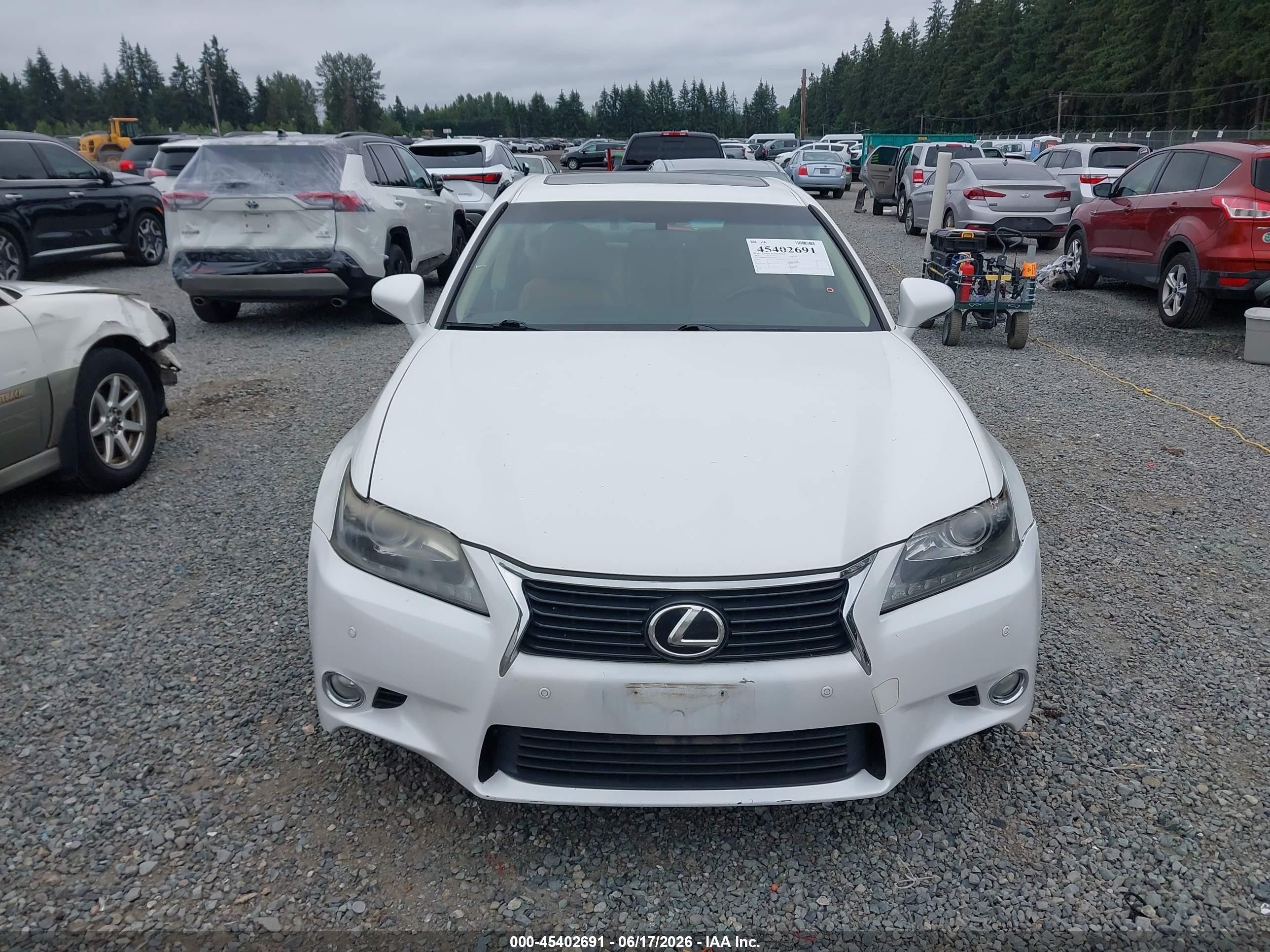 2013 Lexus Gs 350   White vin: JTHBE1BLXD5025132